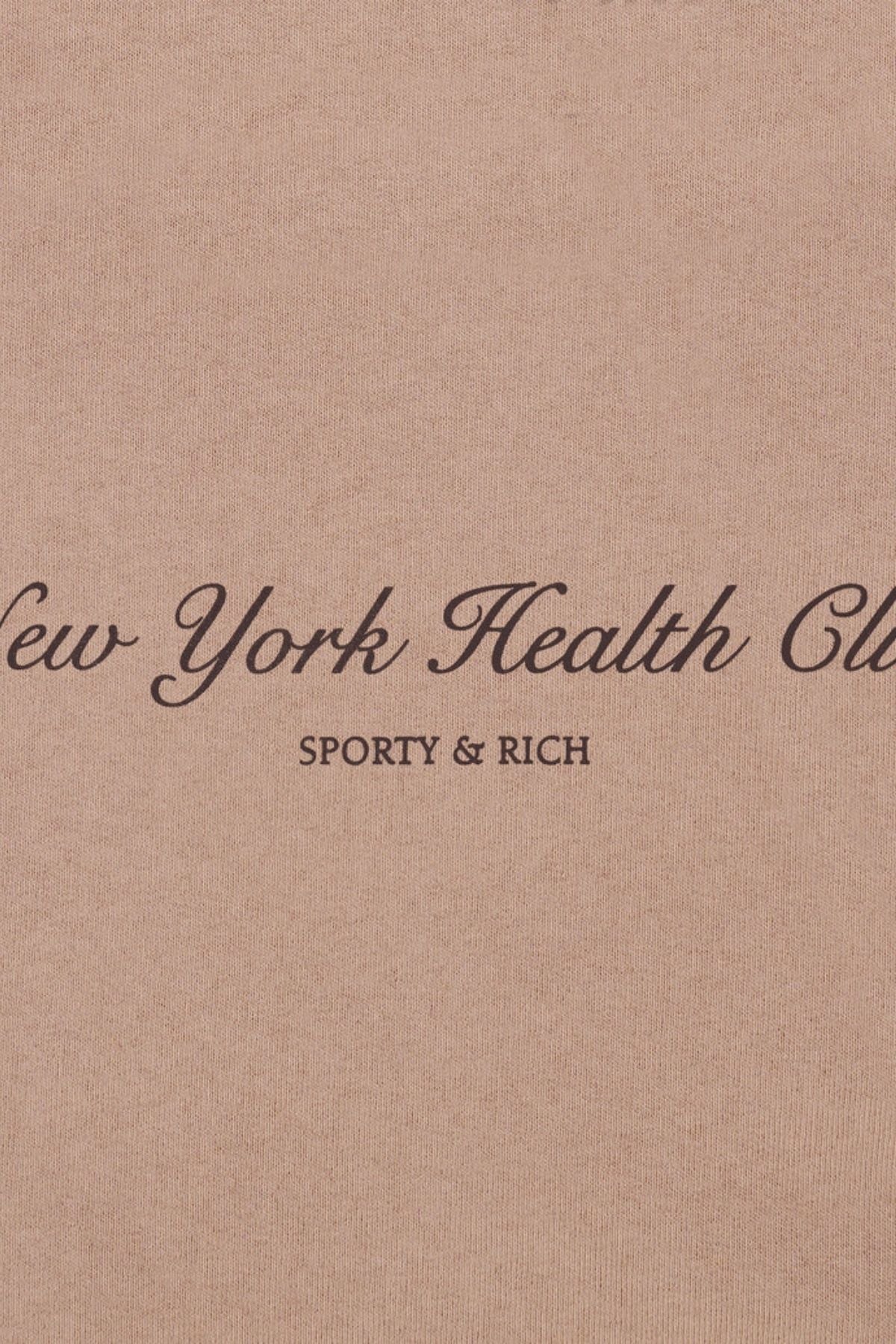 Sporty & Rich NY Health Club Sweatpant - Mink/ Black - Image 3