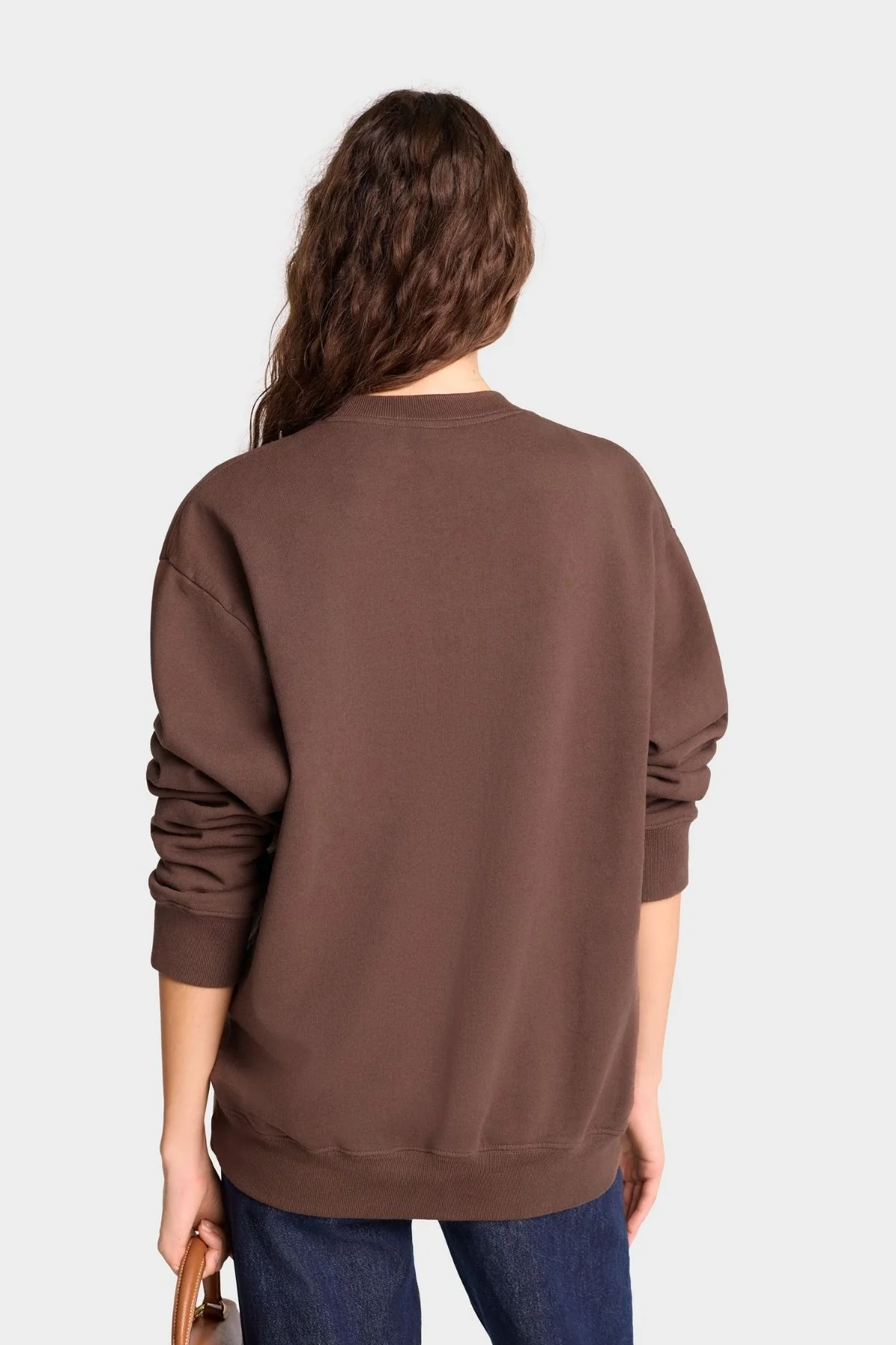 Sporty & Rich Oval Health Sweatshirt - Chocolate/ Cream - Image 3