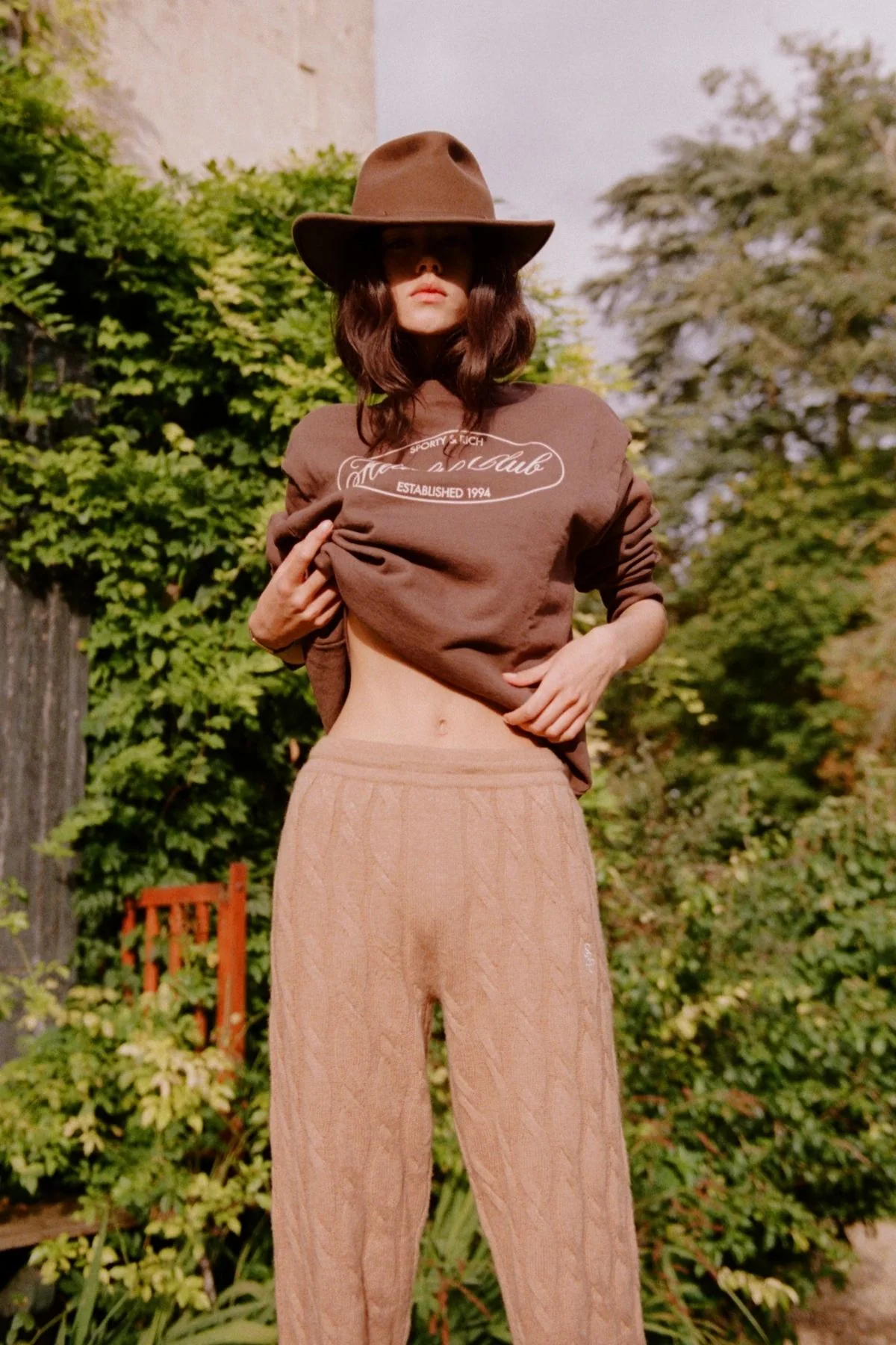 Sporty & Rich Oval Health Sweatshirt - Chocolate/ Cream - Image 6