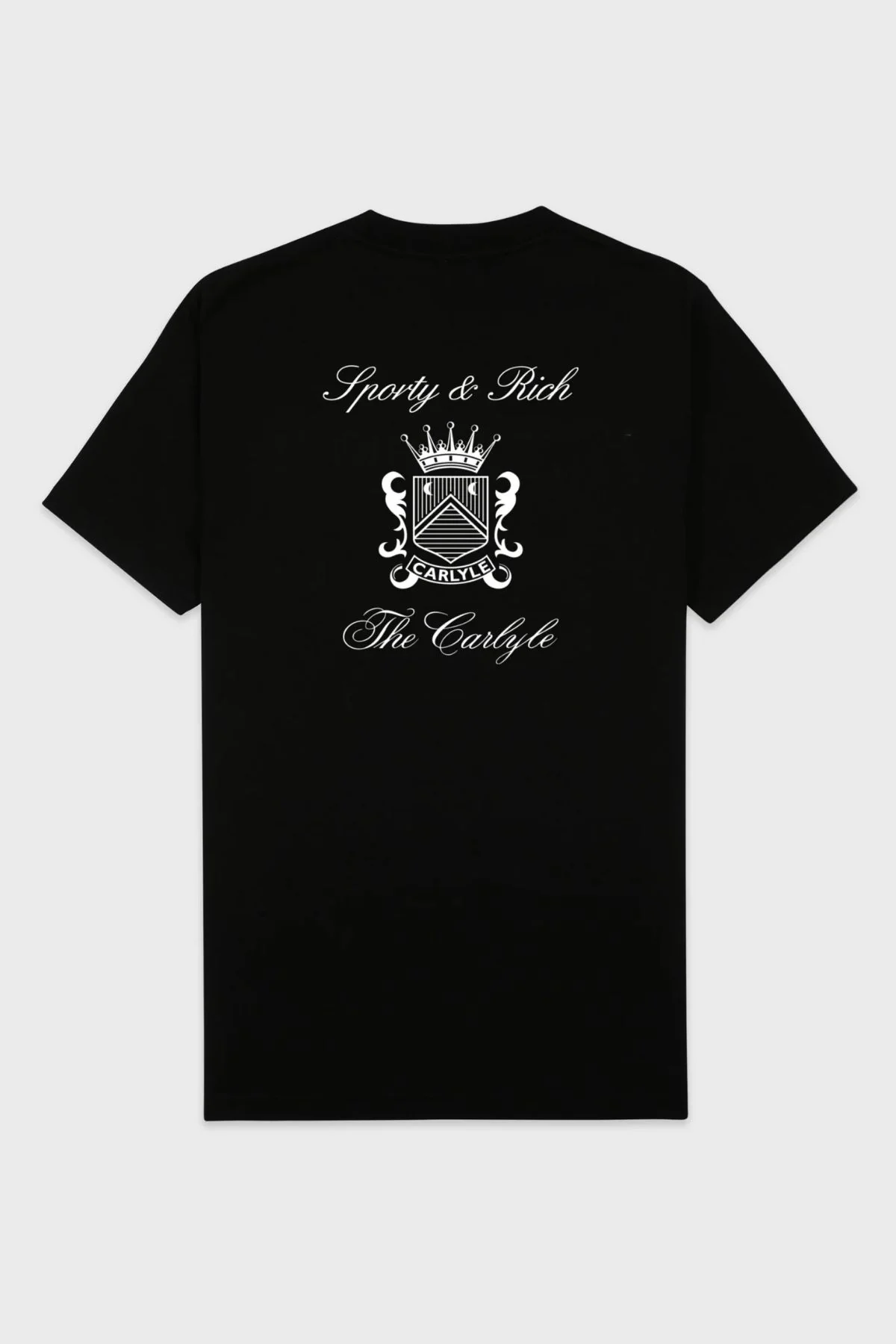 Sporty & Rich The Carlyle Crest T-Shirt - Black/ White - Image 6