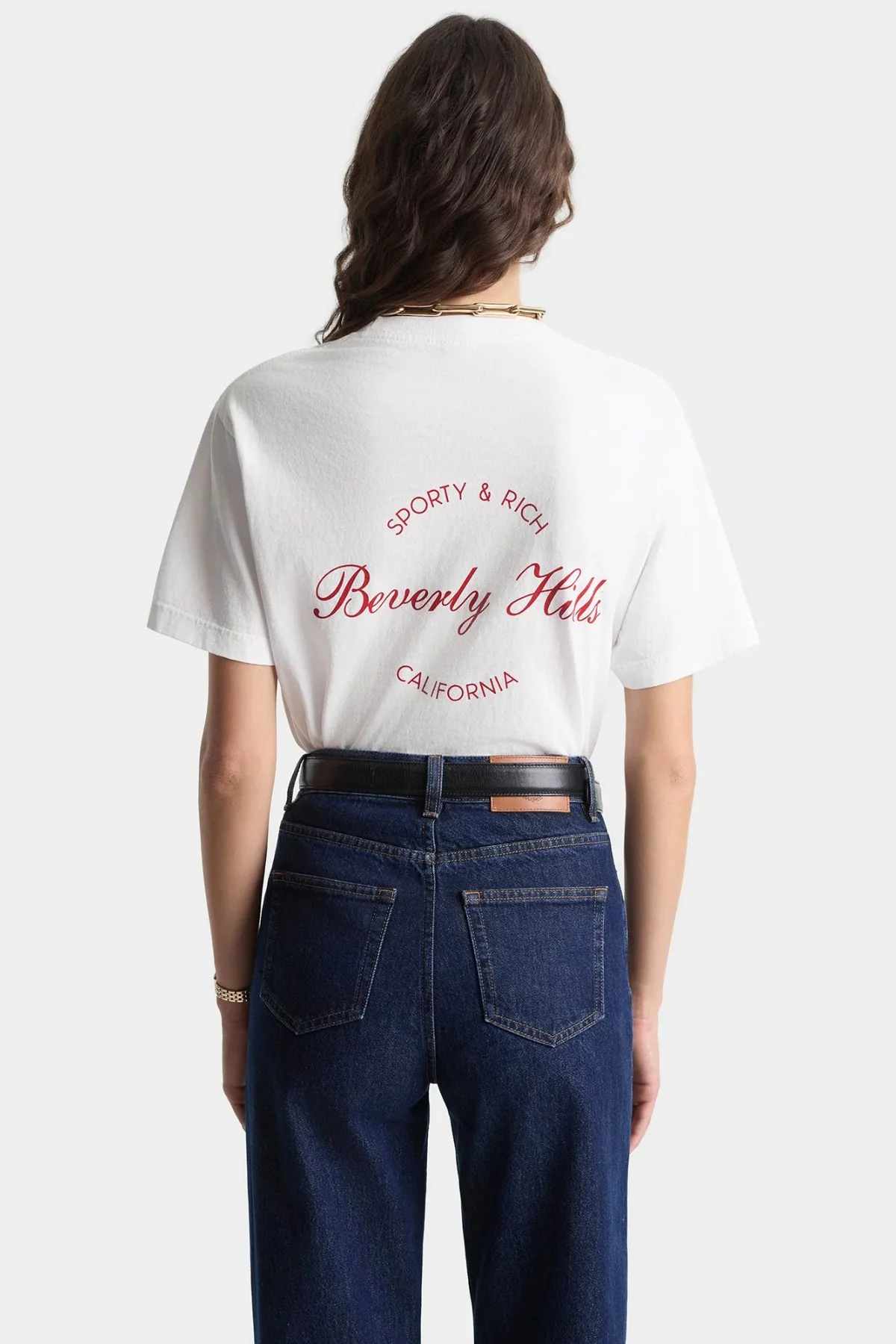 Sporty & Rich Beverly Script T-Shirt - White - Image 3