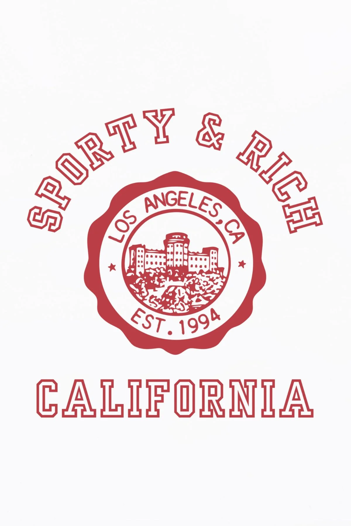 Sporty & Rich California Emblem Disco Short - White - Image 6