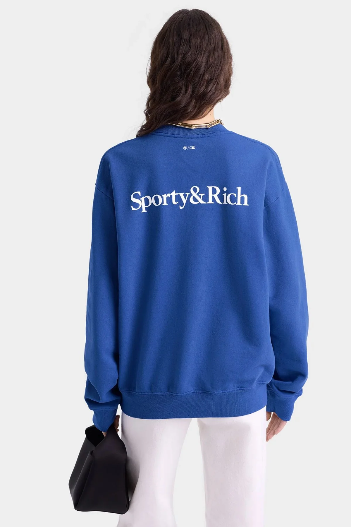 Sporty & Rich Dodgers Serif Crewneck - Team Blue - Image 4