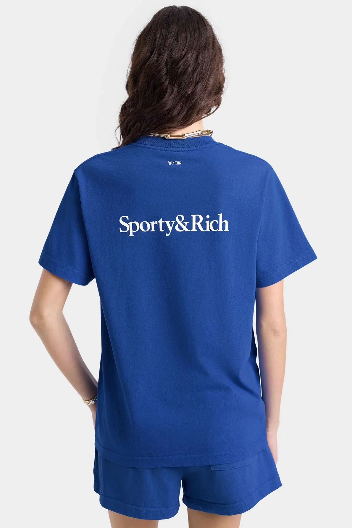 Sporty & Rich Dodgers Serif T-Shirt - Team Blue - Image 3