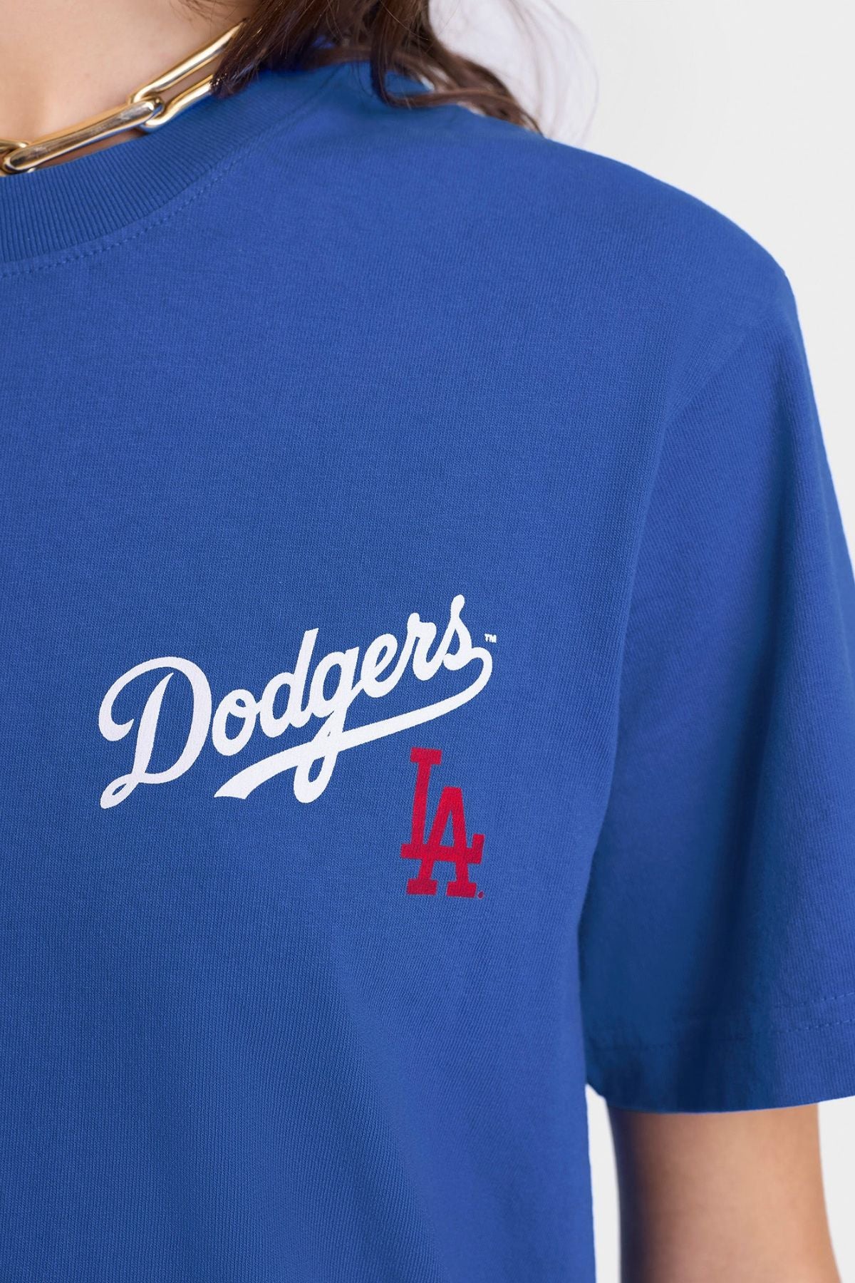 Sporty & Rich Dodgers Serif T-Shirt - Team Blue - Image 4