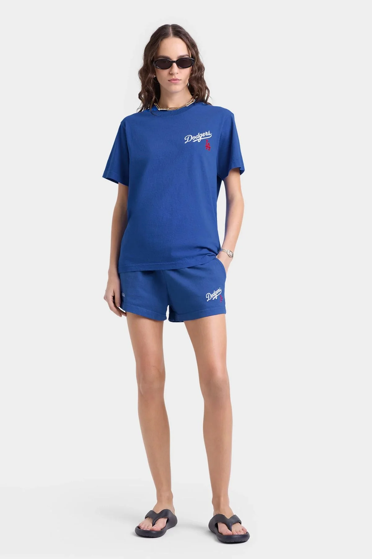 Sporty & Rich Dodgers Serif T-Shirt - Team Blue - Image 5