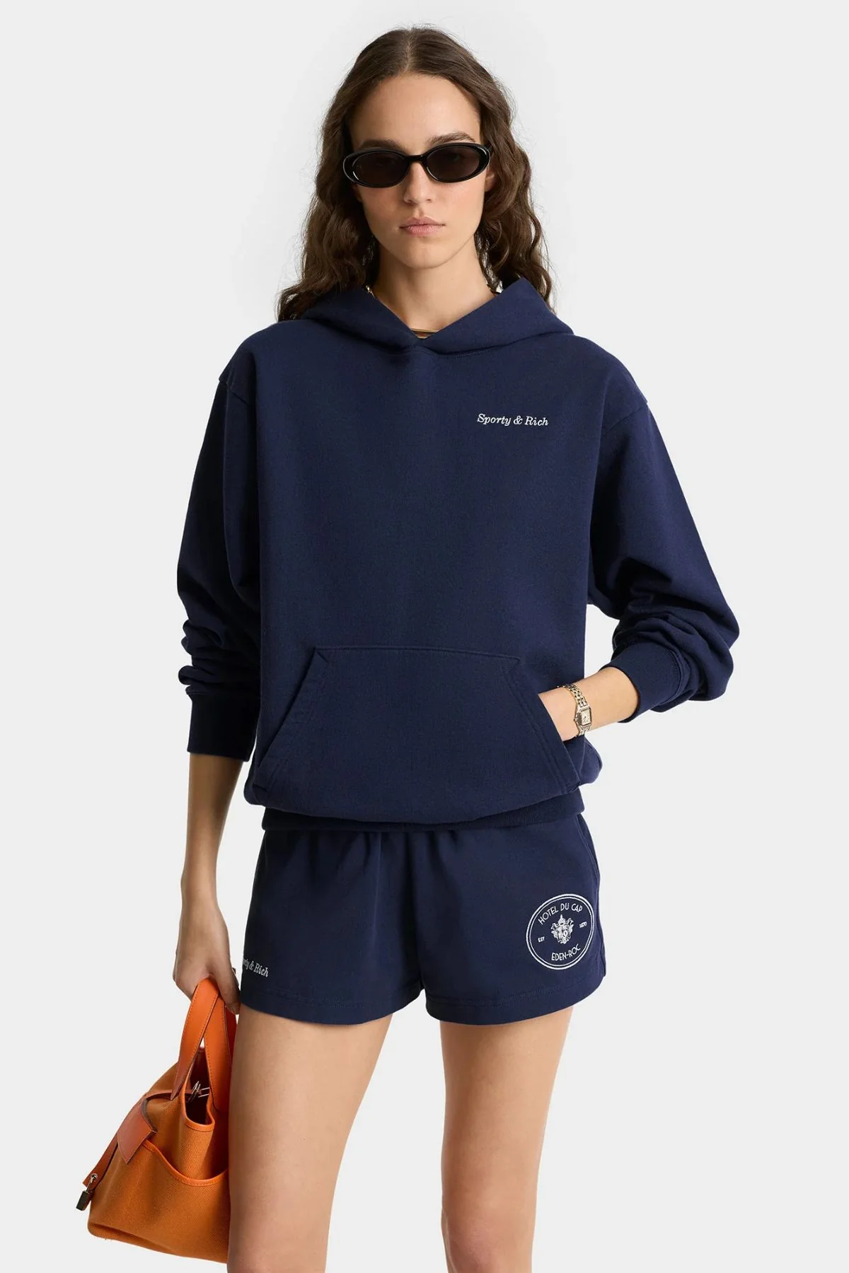 Sporty & Rich Eden Crest Hoodie - Dark Navy - Image 3