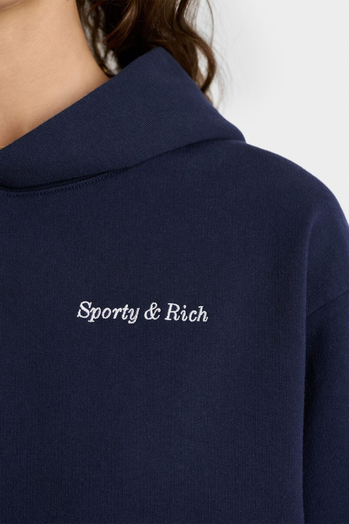 Sporty & Rich Eden Crest Hoodie - Dark Navy - Image 4