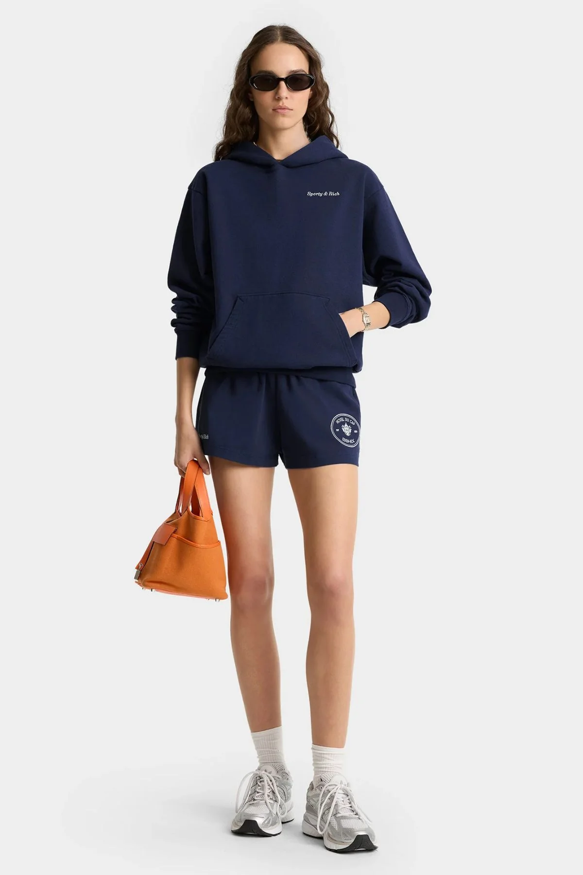 Sporty & Rich Eden Crest Hoodie - Dark Navy - Image 5