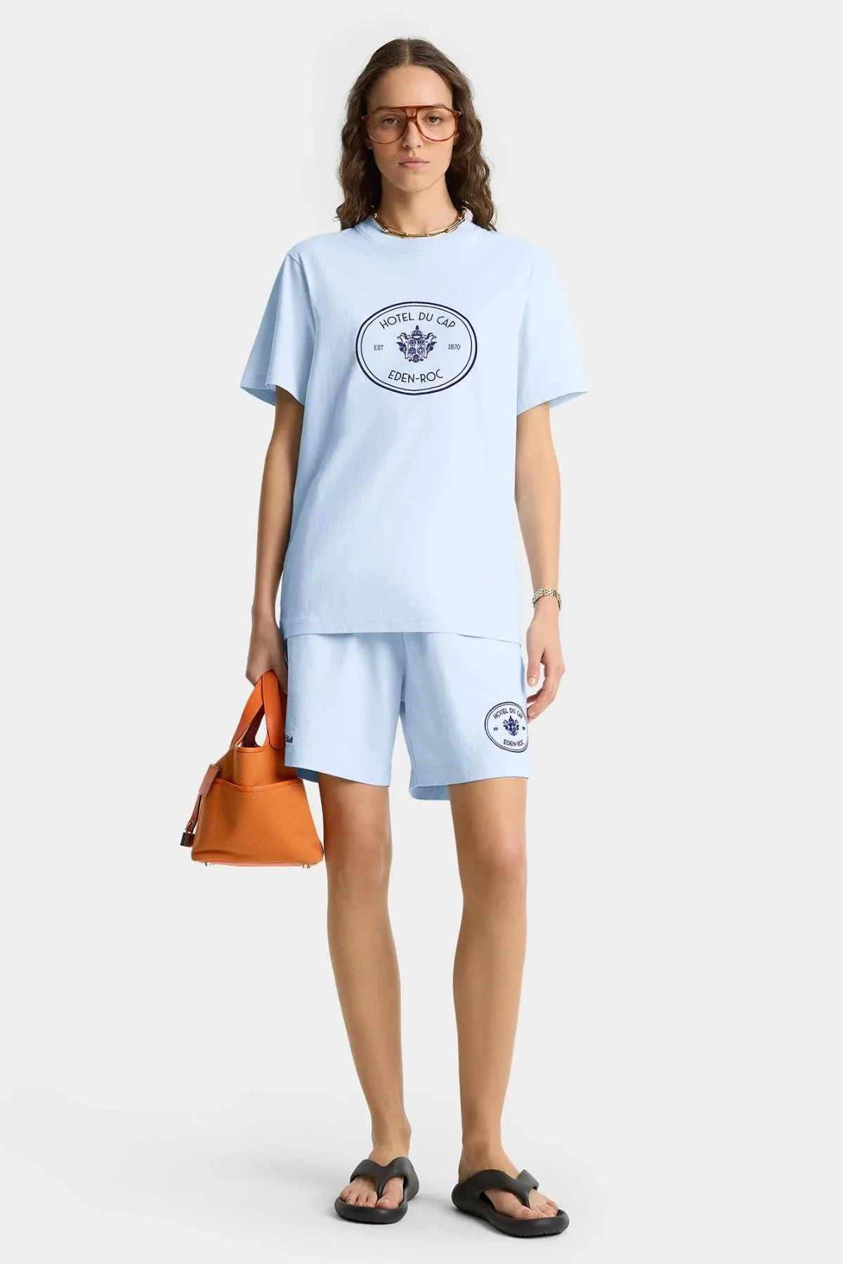Sporty & Rich Eden Crest T-Shirt - Ciel - Image 2
