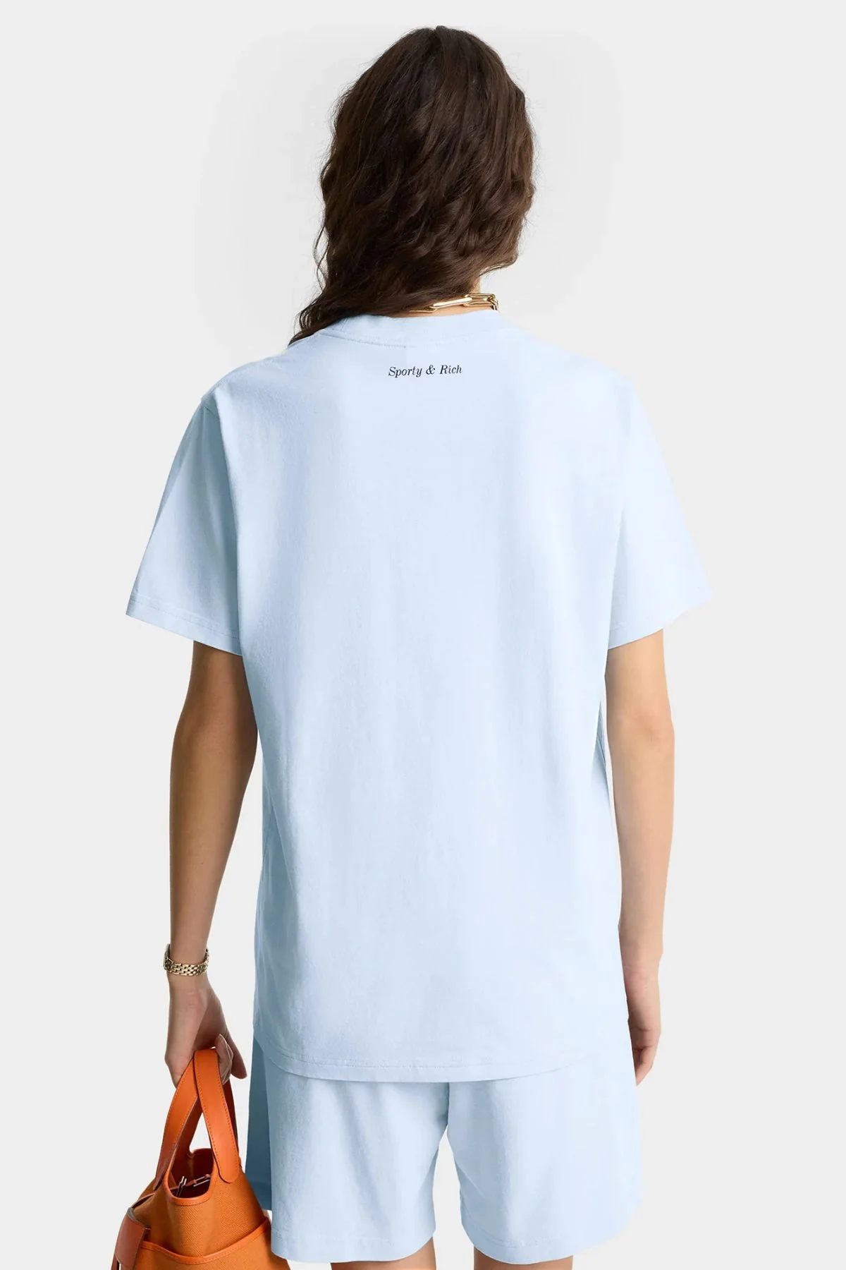 Sporty & Rich Eden Crest T-Shirt - Ciel - Image 3