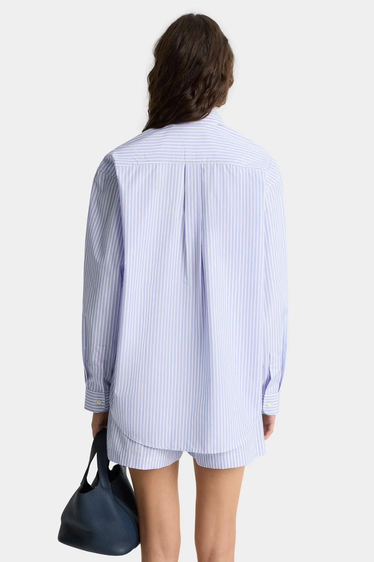 Sporty & Rich Eden Script Oversized Shirt - Stripe - Image 3