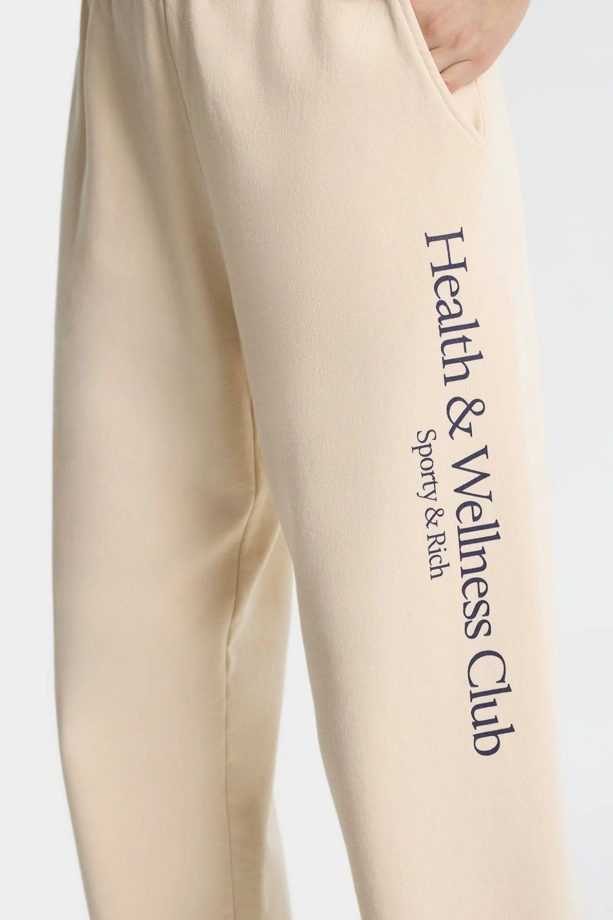 Sporty & Rich H&W Crest Sweatpant - Cream - Image 5