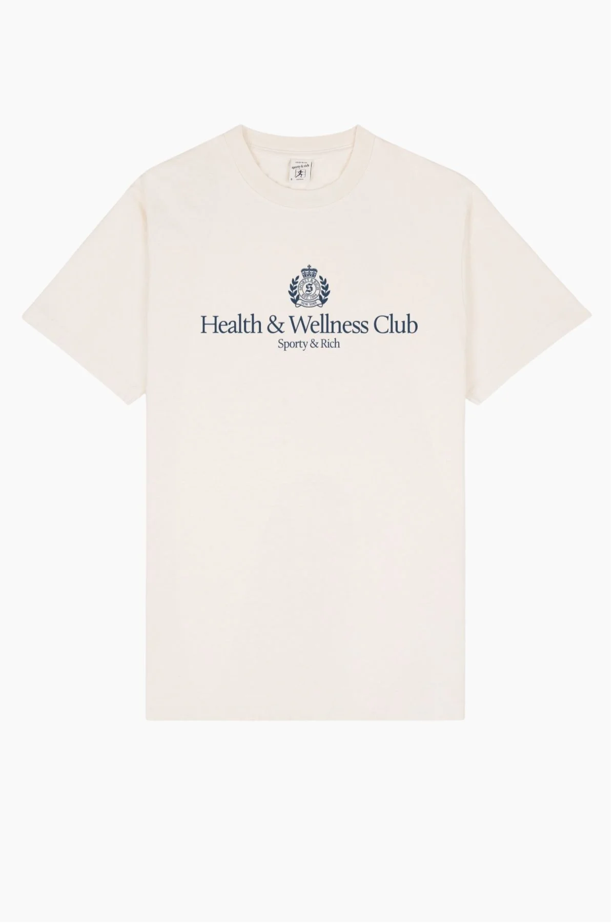 Sporty & Rich H&W Crest T-Shirt - Cream