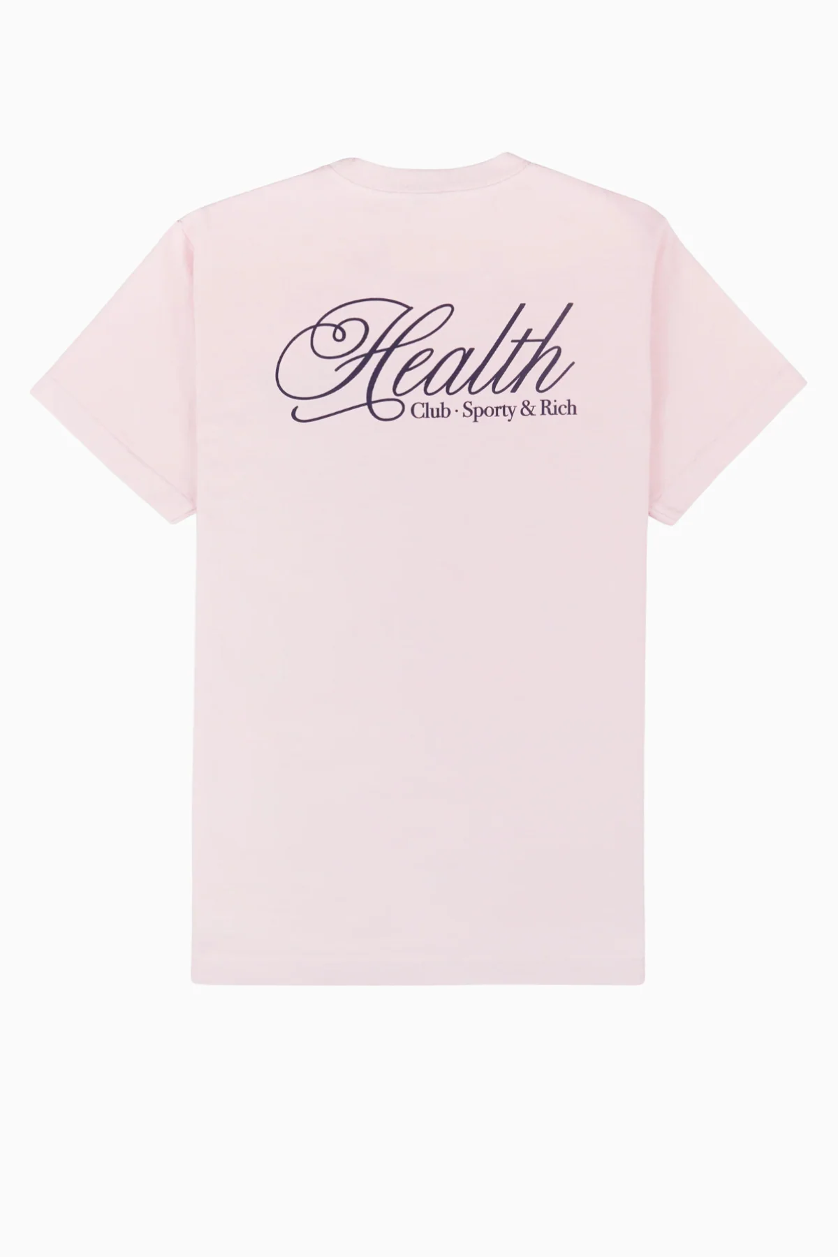 Sporty & Rich Health Script T-Shirt - Pink Dolphin - Image 4