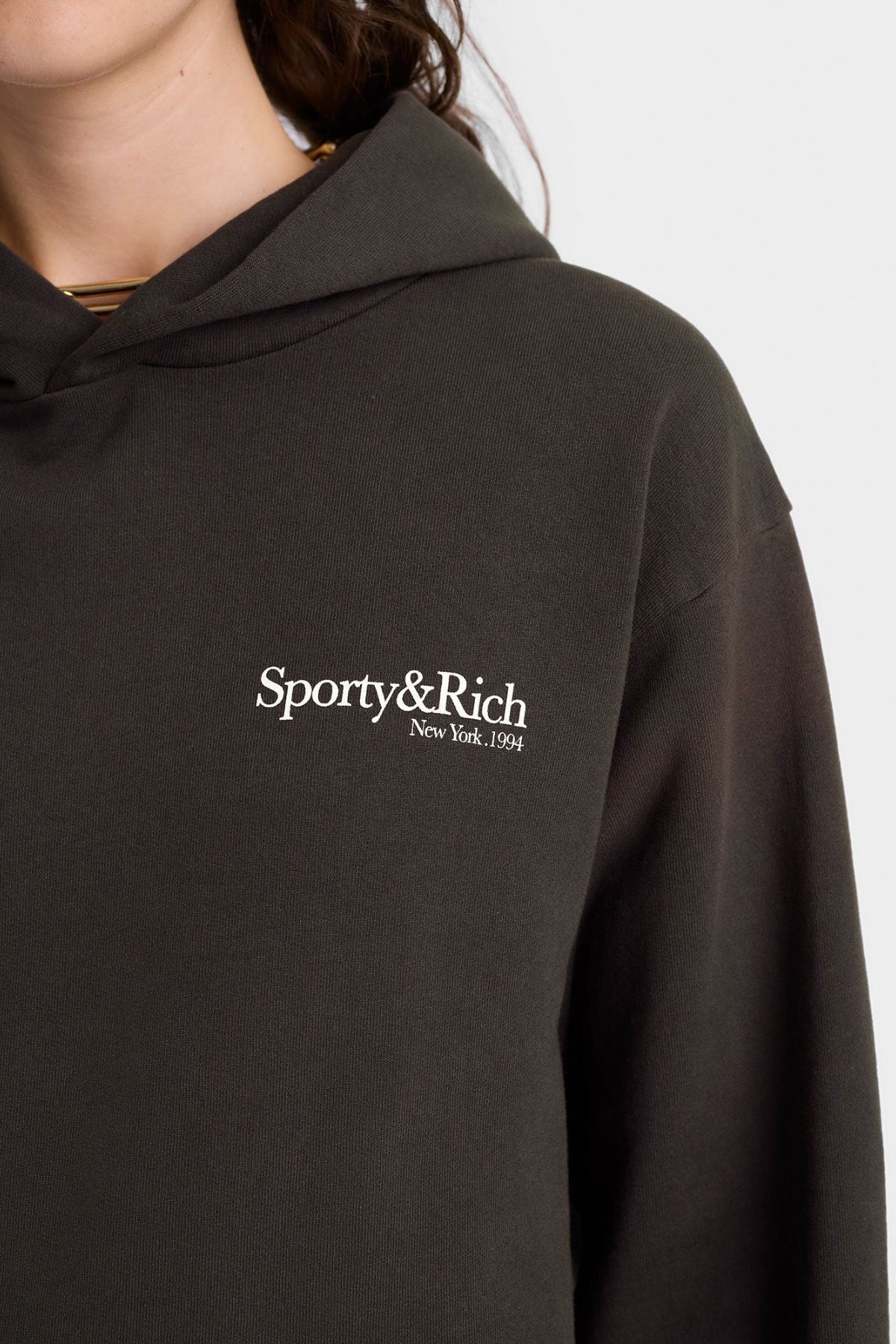 Sporty & Rich HWCNY Hoodie - Faded Black - Image 5