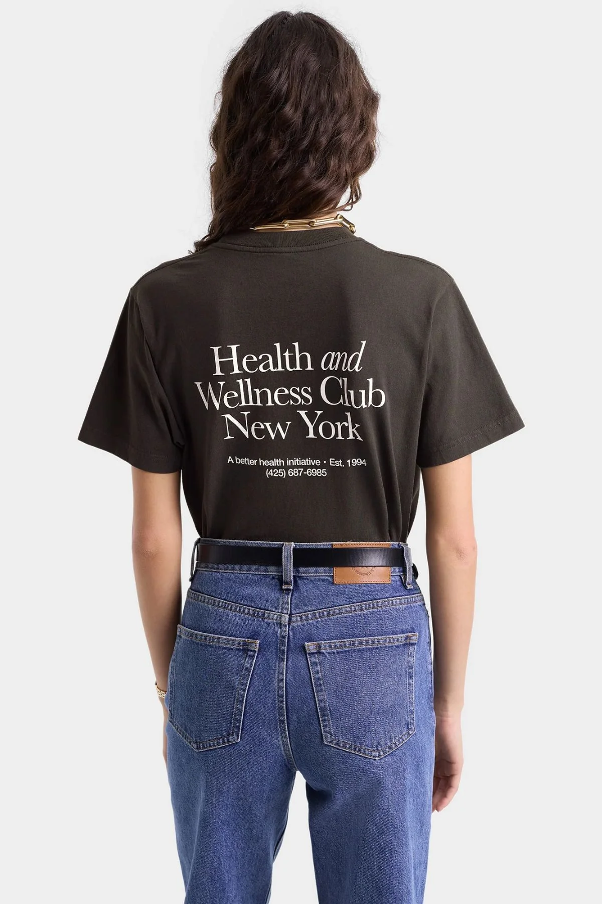 Sporty & Rich HWCNY T-Shirt - Faded Black - Image 4