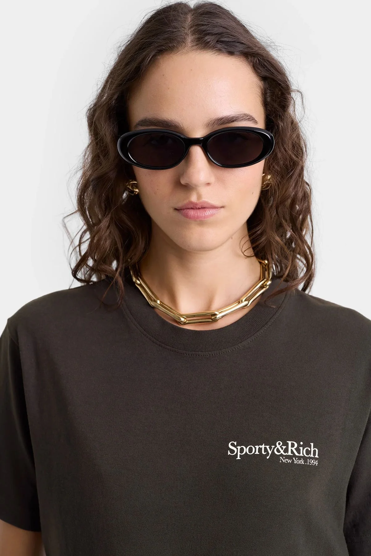 Sporty & Rich HWCNY T-Shirt - Faded Black - Image 5