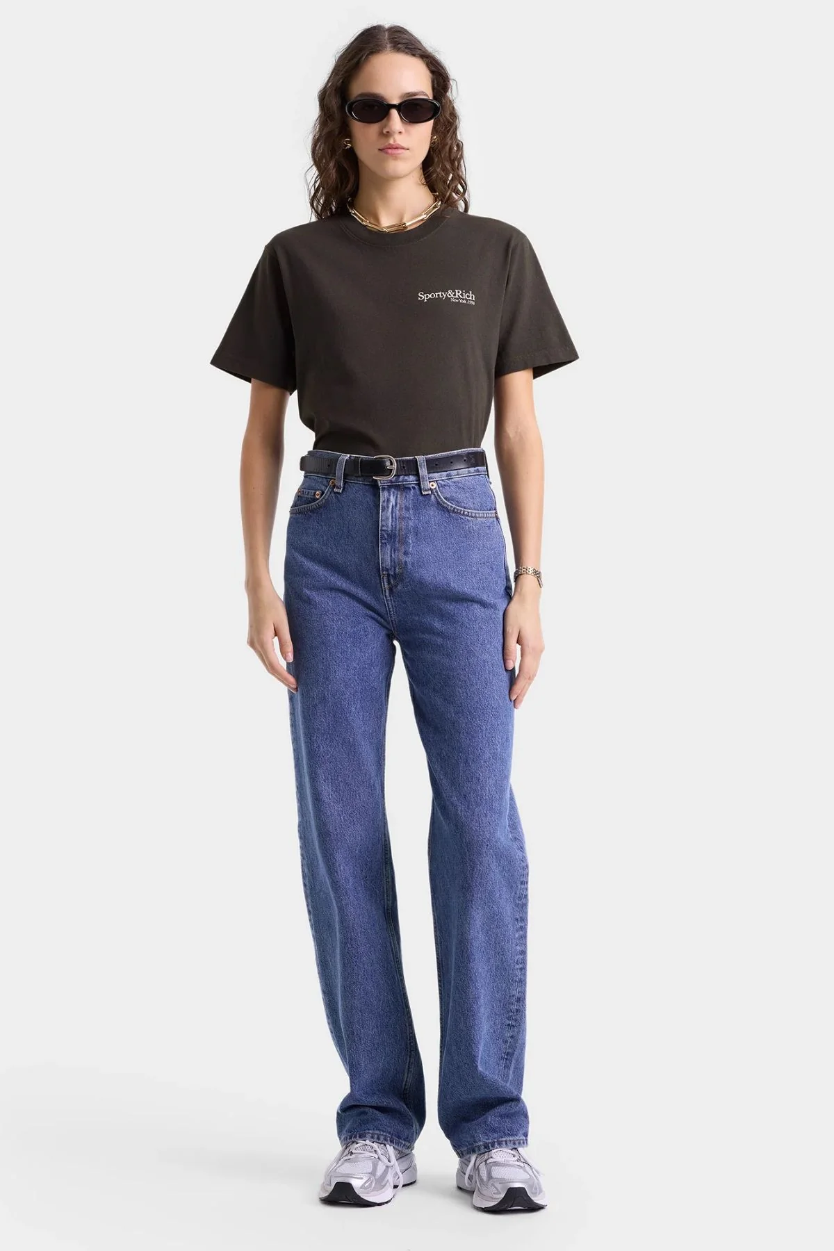 Sporty & Rich HWCNY T-Shirt - Faded Black - Image 6