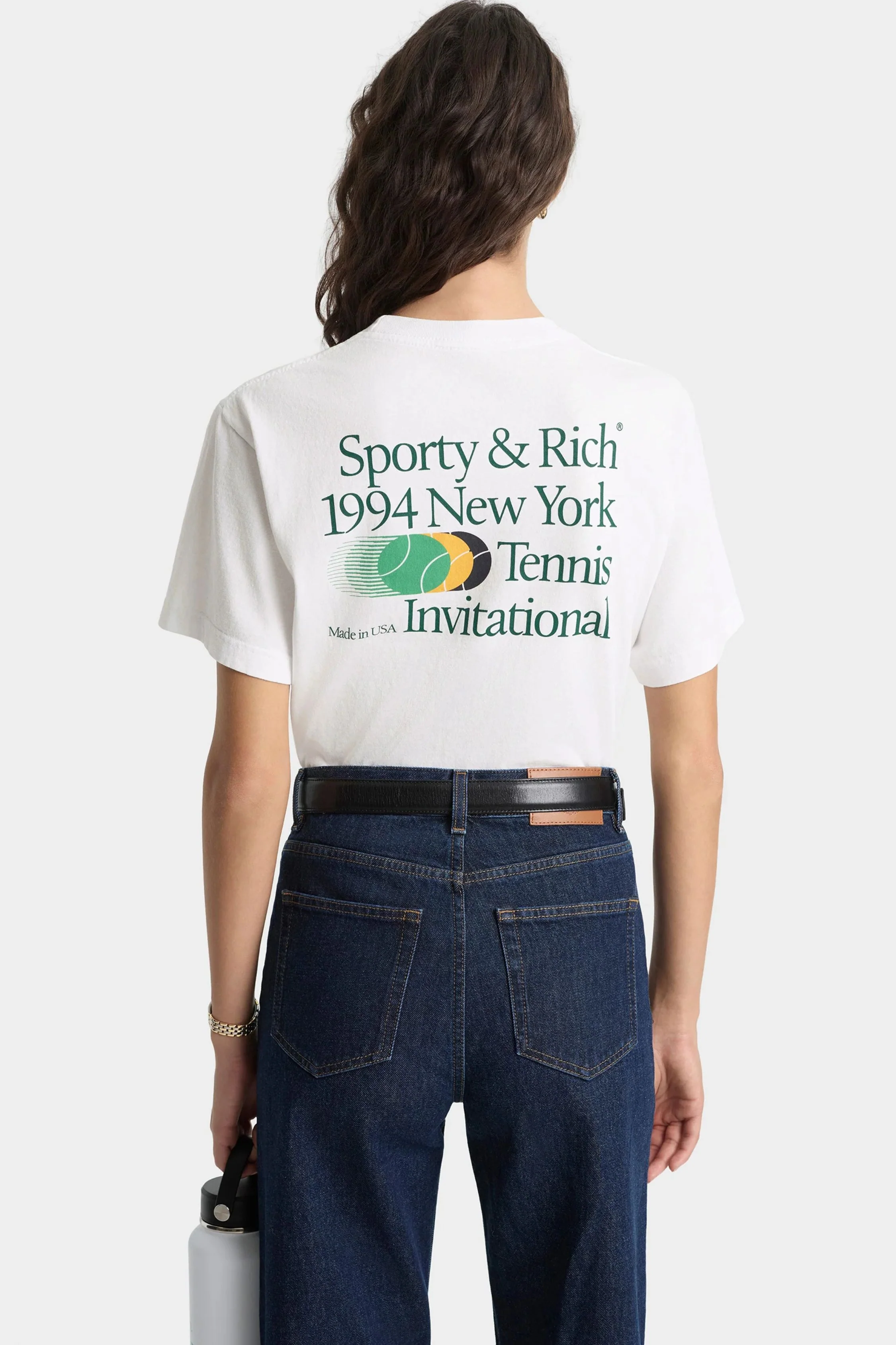 Sporty & Rich Invitational T-Shirt - White/ Forest - Image 2