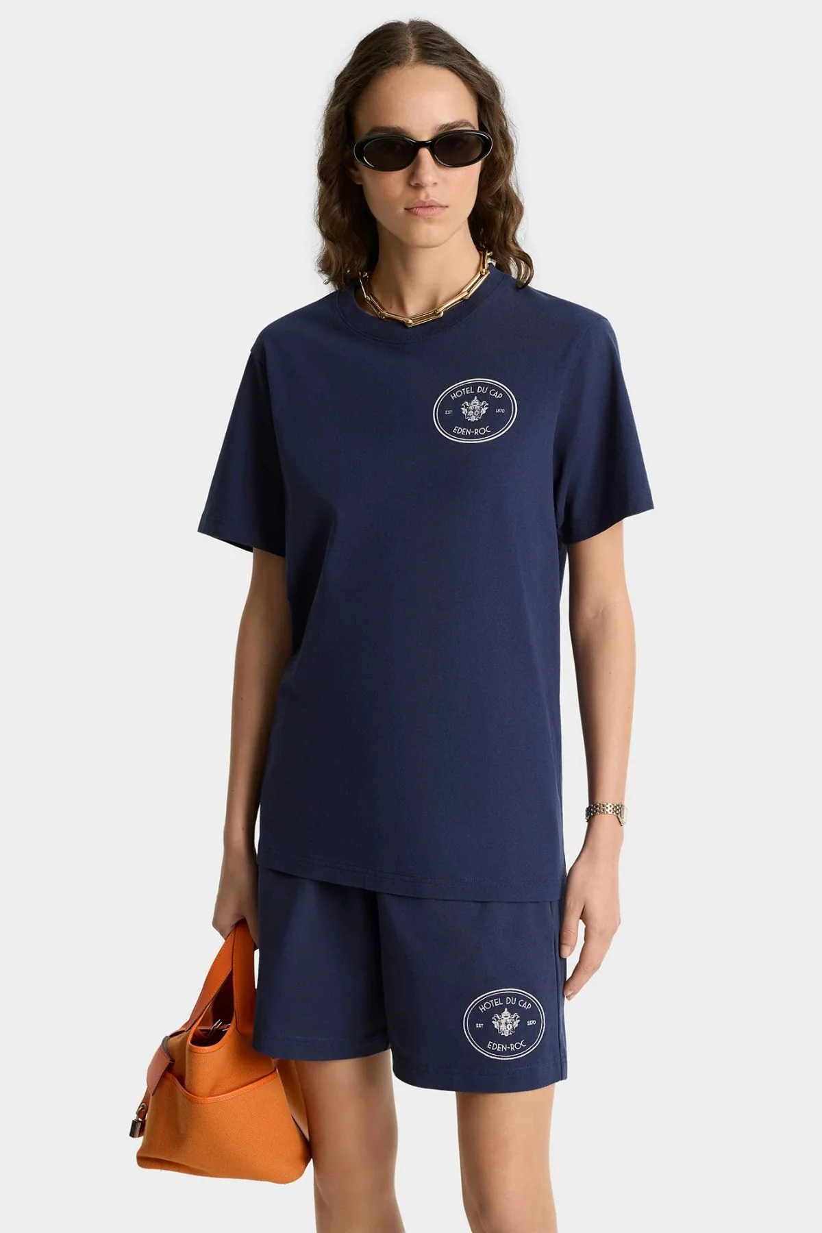 Sporty & Rich Kennedy Crest T-Shirt - Dark Navy - Image 3