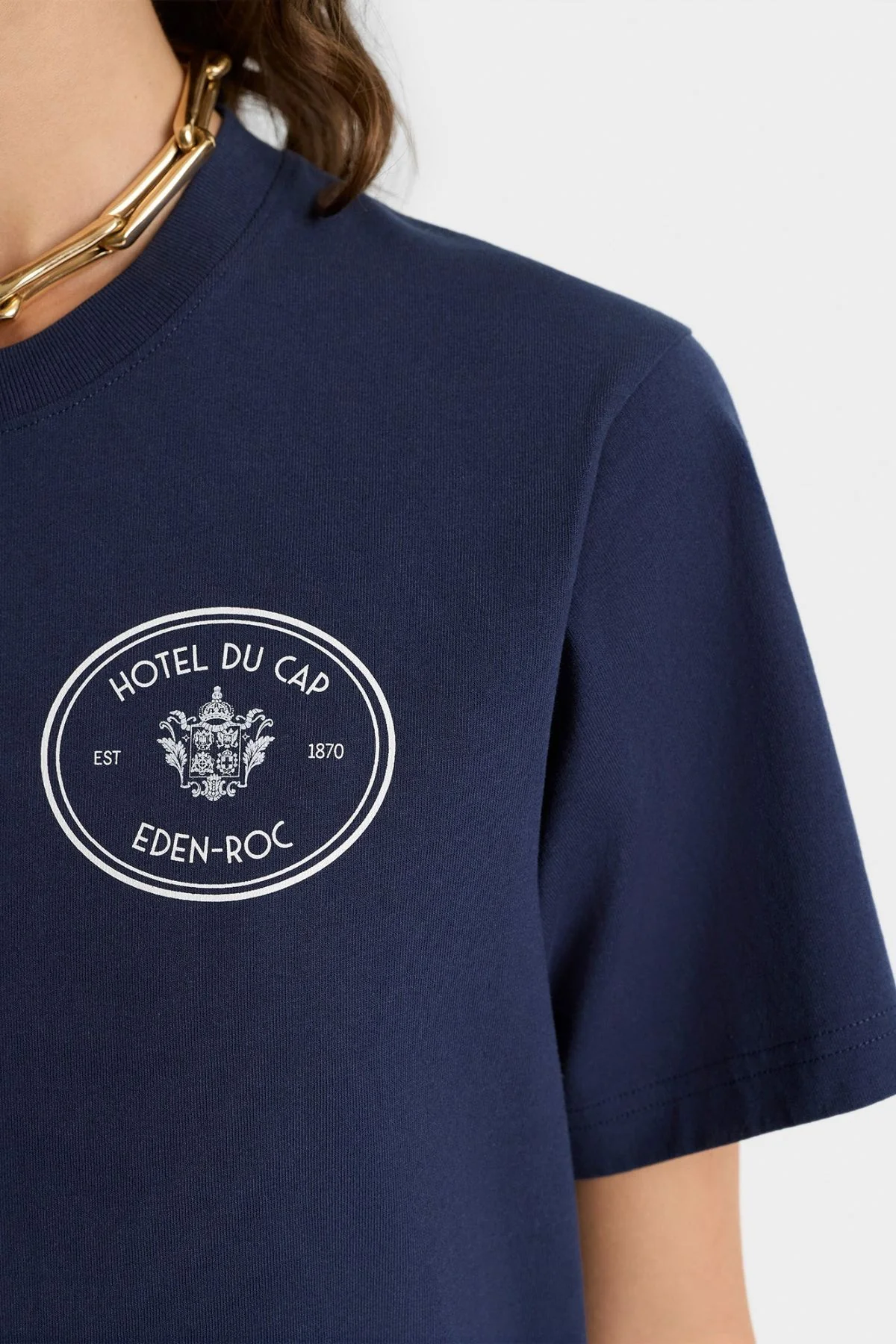 Sporty & Rich Kennedy Crest T-Shirt - Dark Navy - Image 4