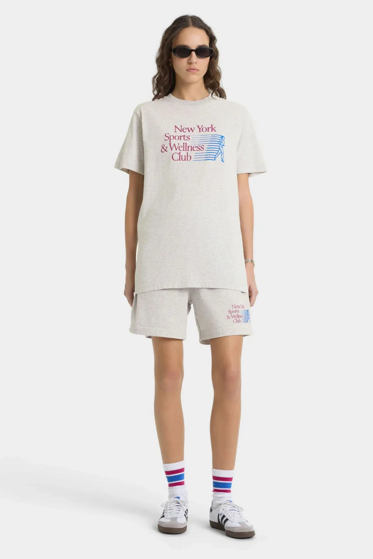 Sporty & Rich NY Motion T-Shirt - Heather Grey - Image 2
