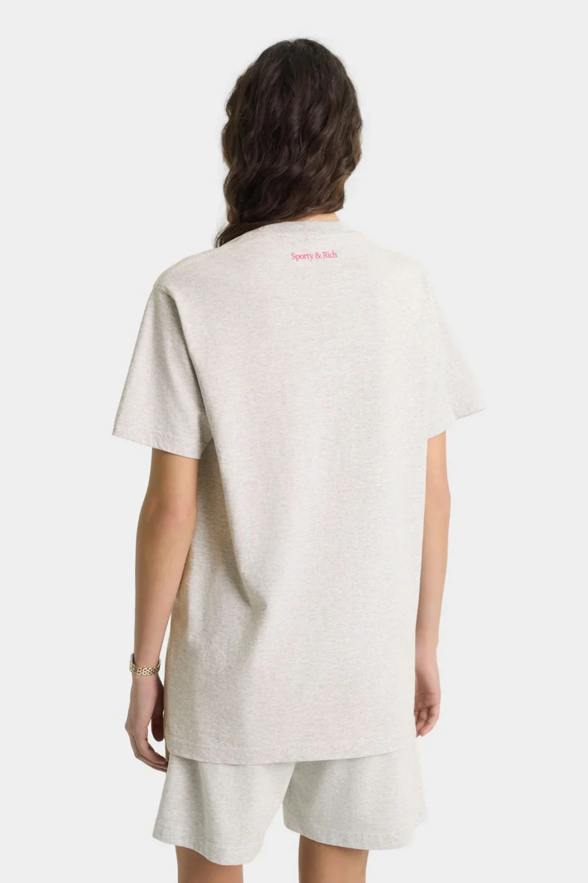 Sporty & Rich NY Motion T-Shirt - Heather Grey - Image 3