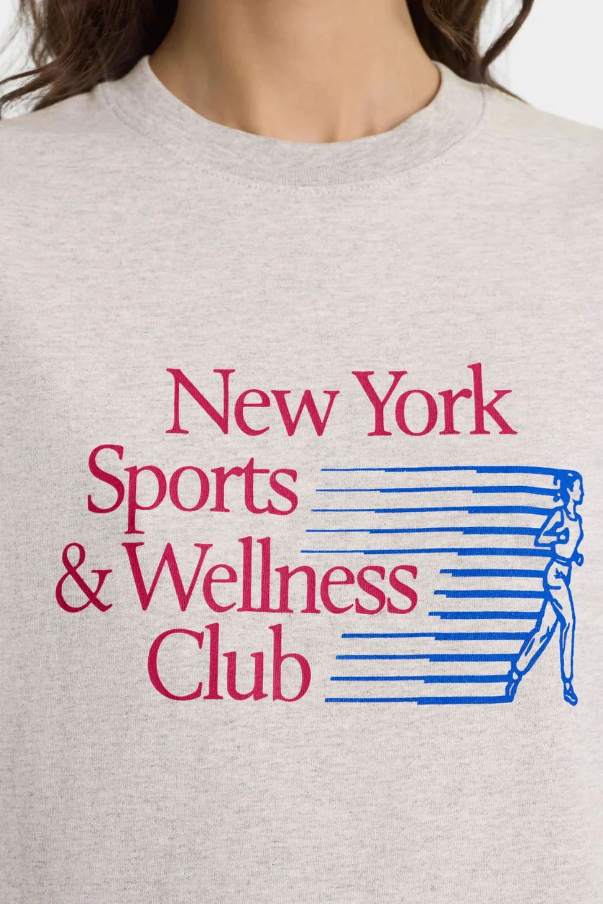 Sporty & Rich NY Motion T-Shirt - Heather Grey - Image 4