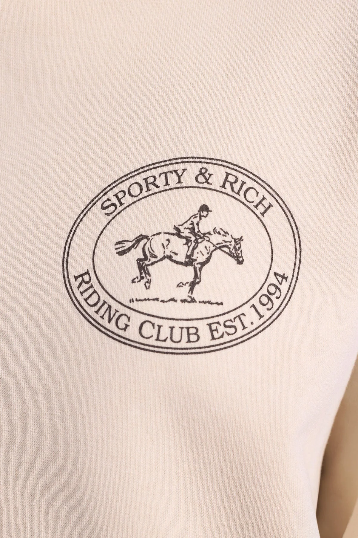 Sporty & Rich Riding Club Hoodie - Cream - Image 4