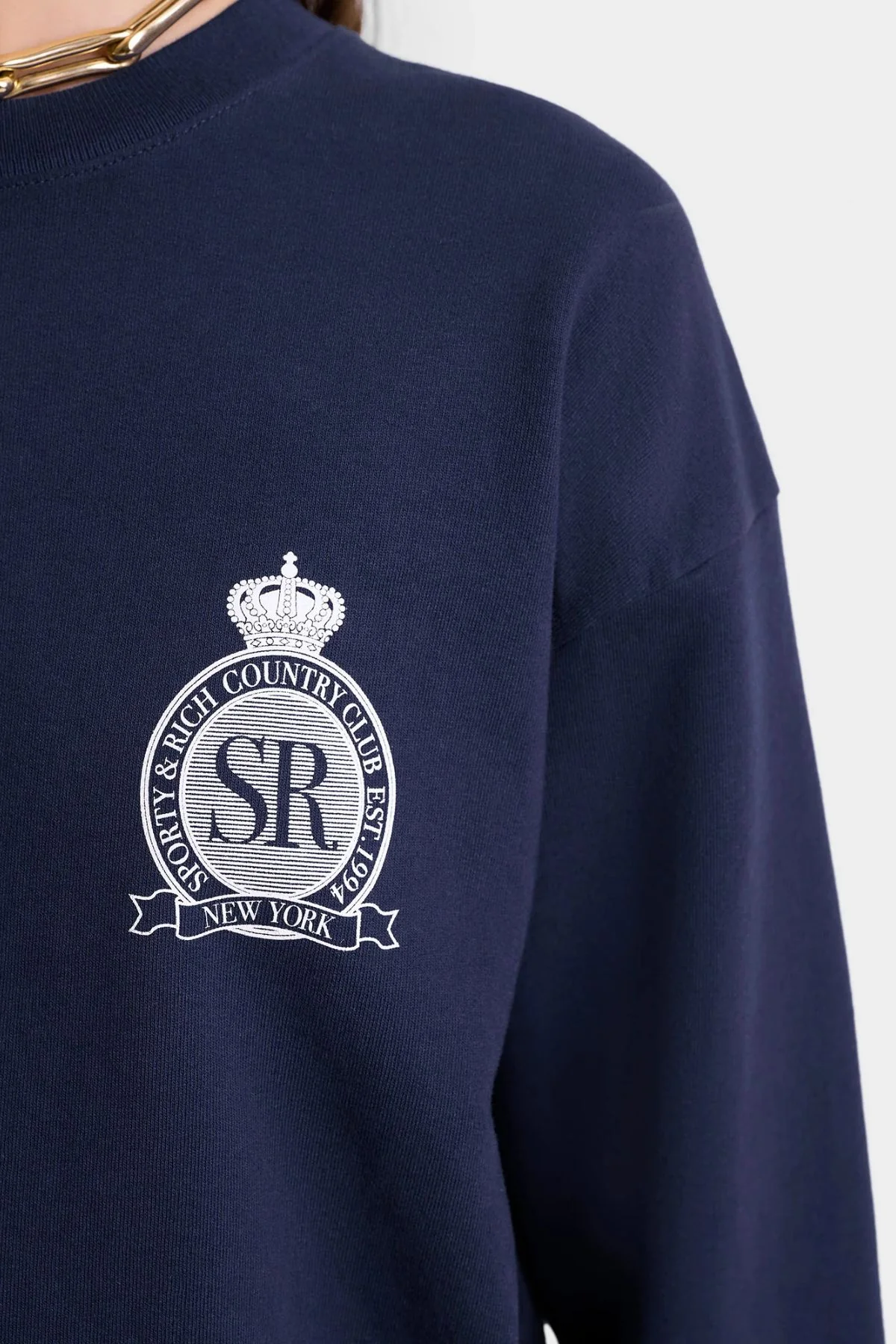 Sporty & Rich Royal Club Crewneck - Dark Navy - Image 5
