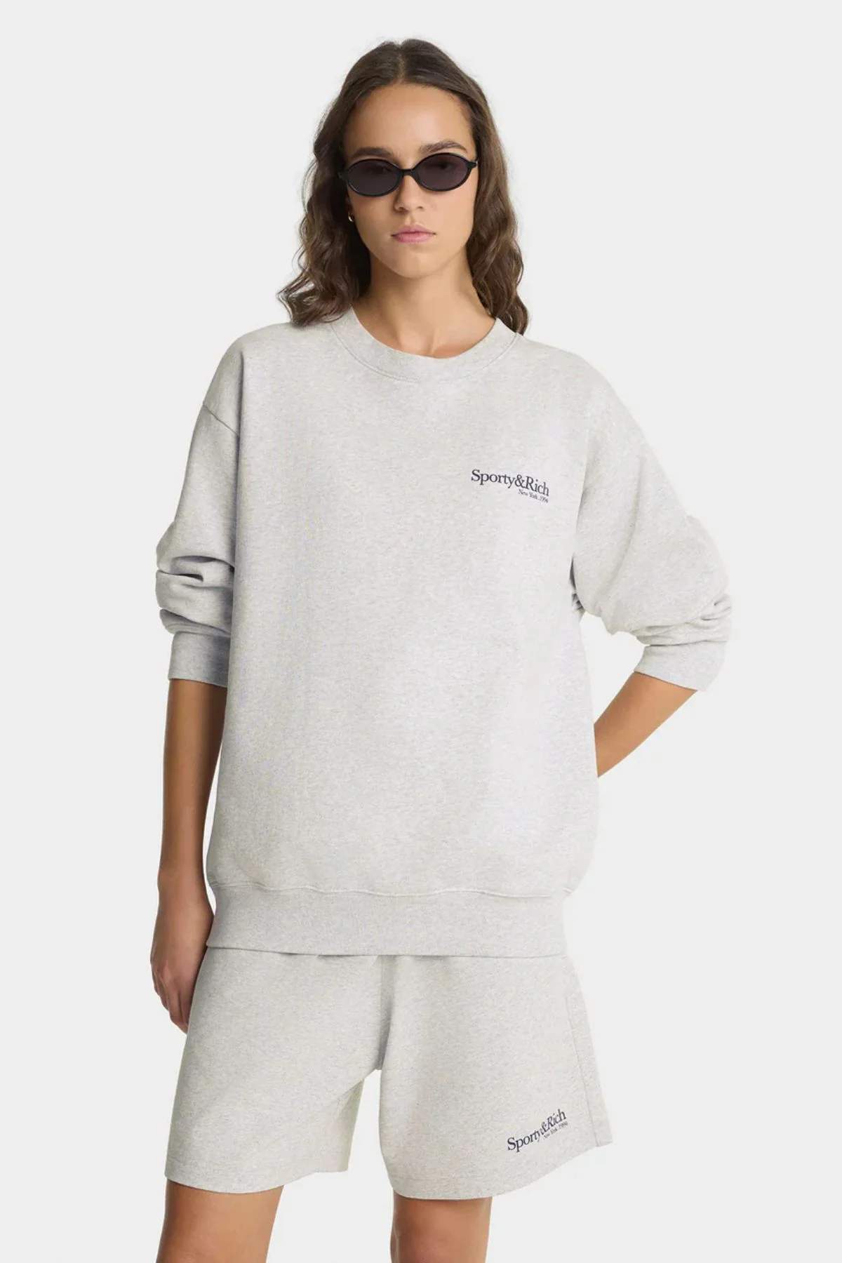 Sporty & Rich Run Club Crewneck - Heather Grey - Image 3