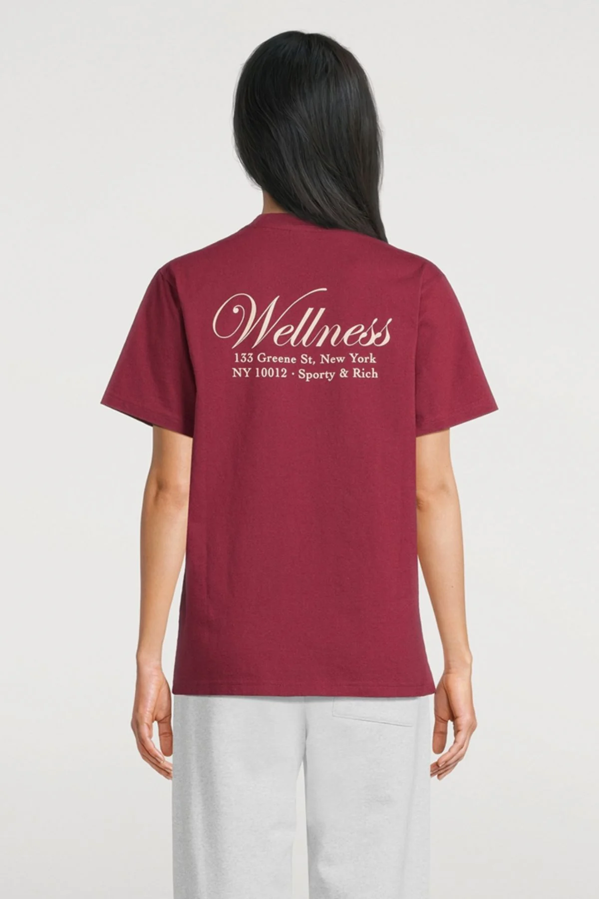 Sporty & Rich Soho T-Shirt - Merlot - Image 3