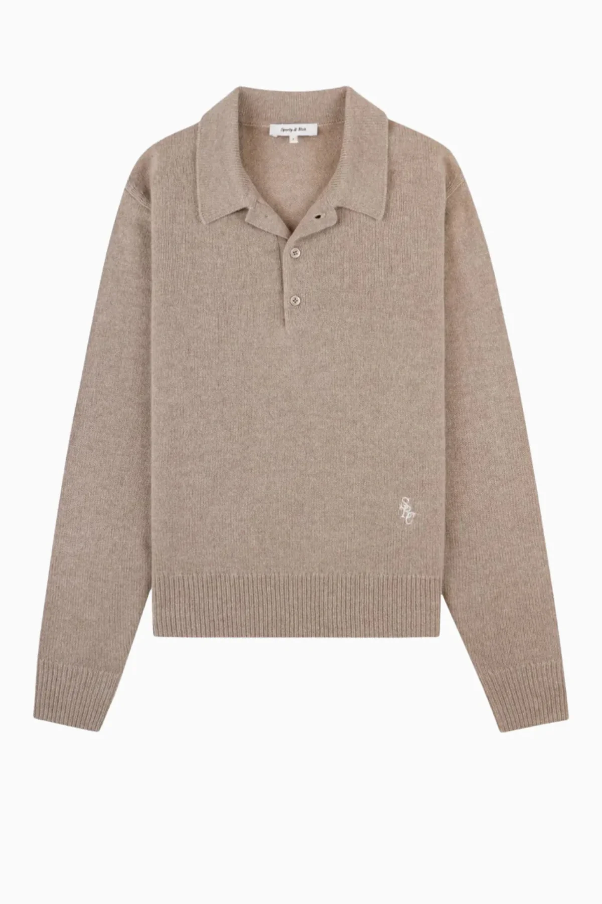 Sporty & Rich SRC Cashmere Polo - Tapioca