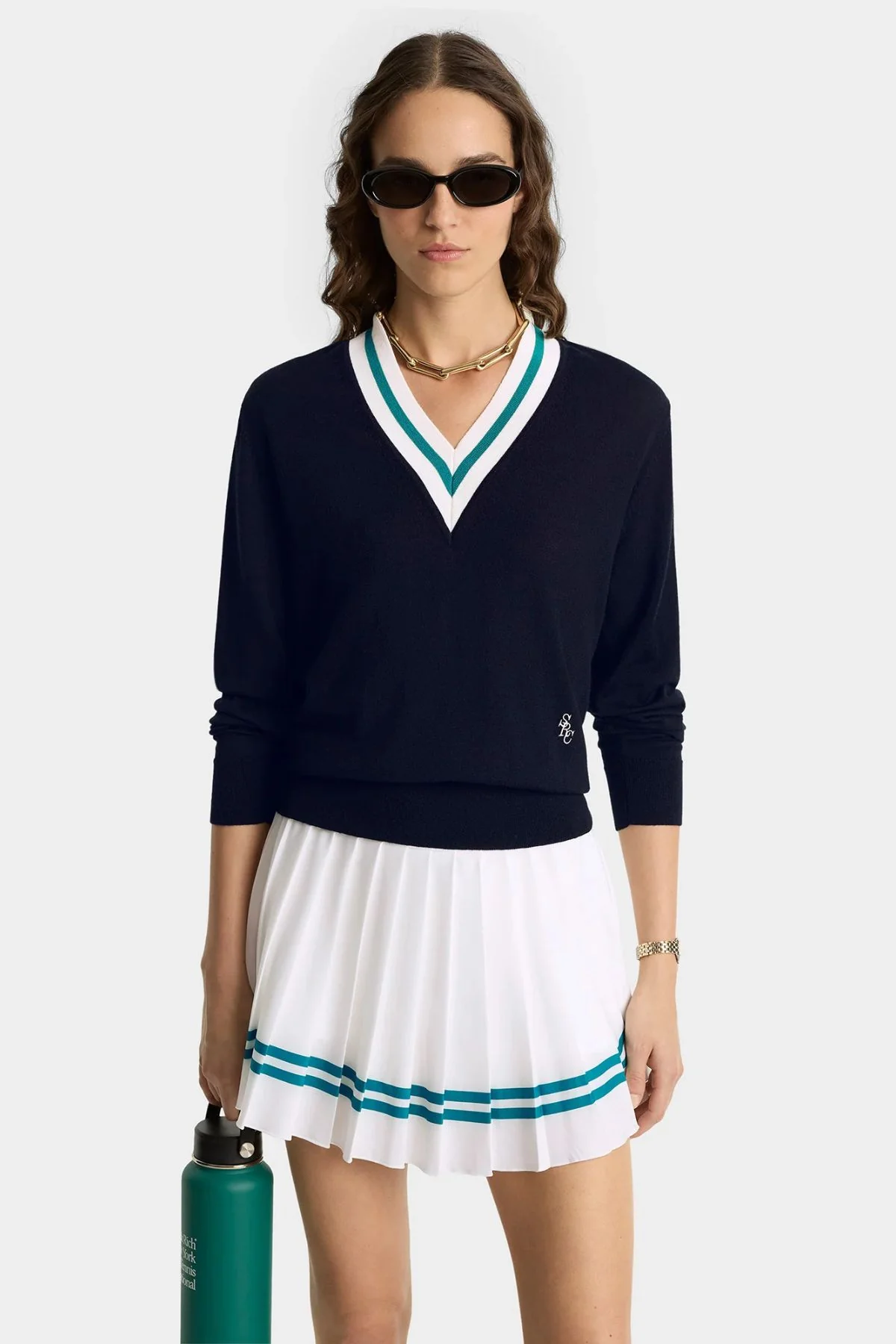 Sporty & Rich SRC Sweater - Navy/White