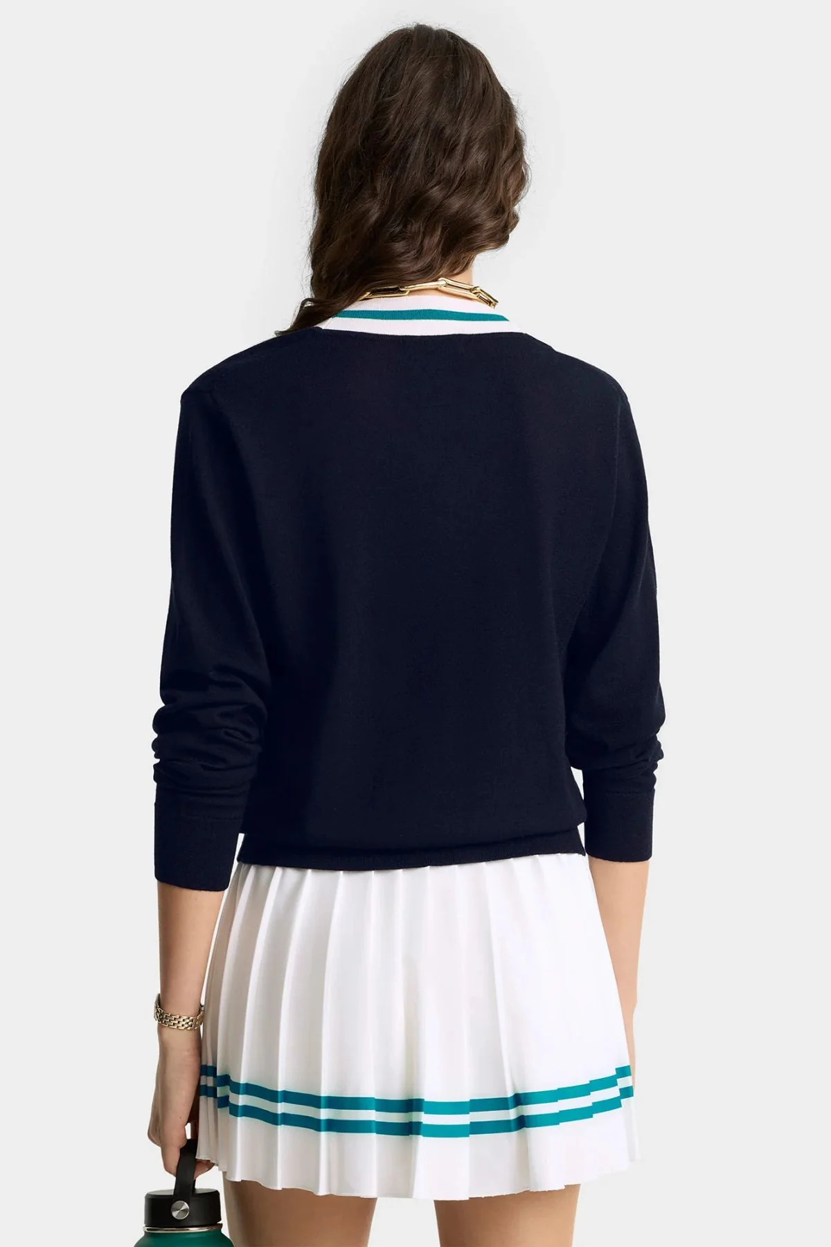 Sporty & Rich SRC Sweater - Navy/White - Image 2