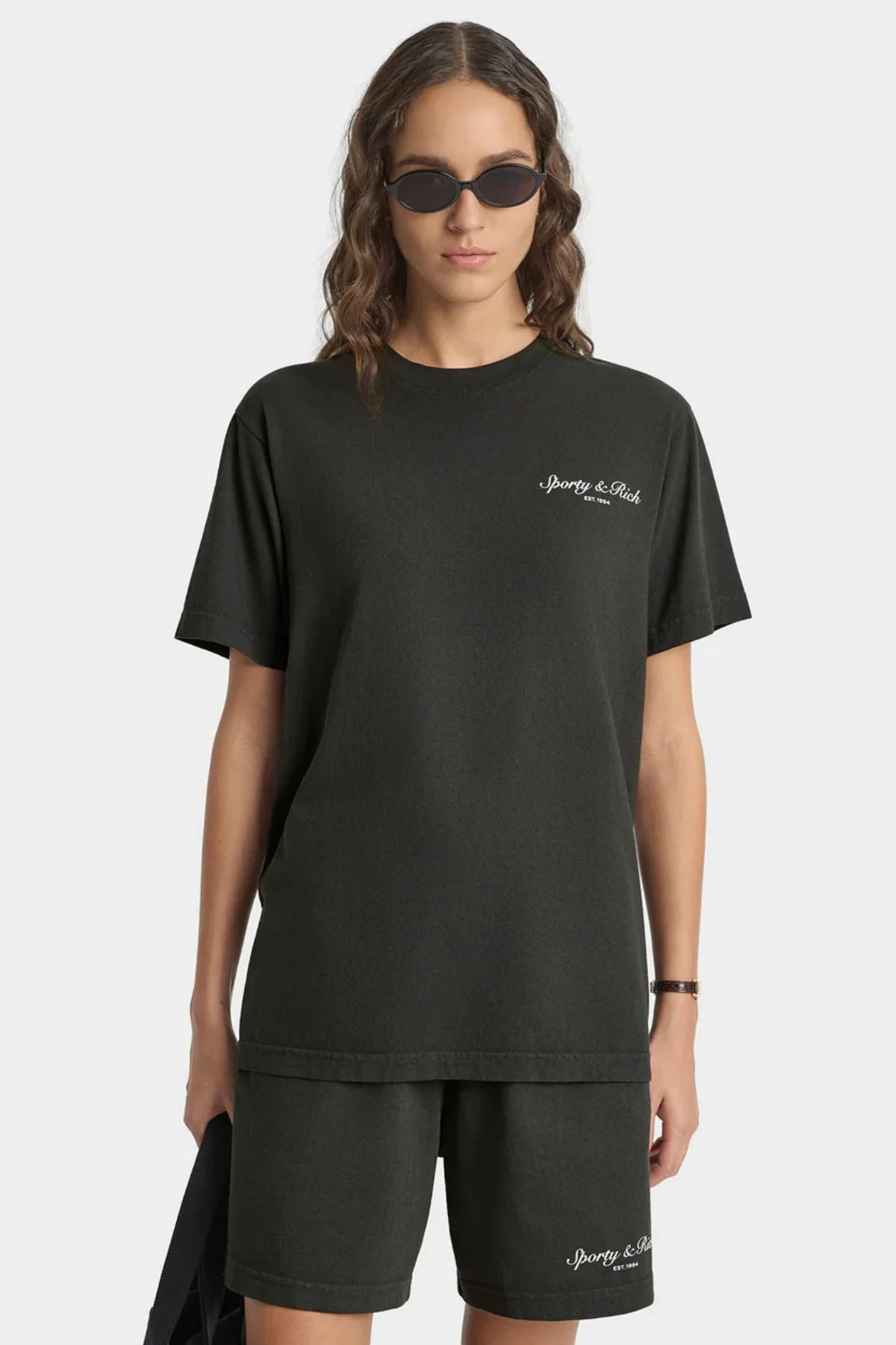 Sporty & Rich Stallion T-Shirt - Faded Black - Image 3