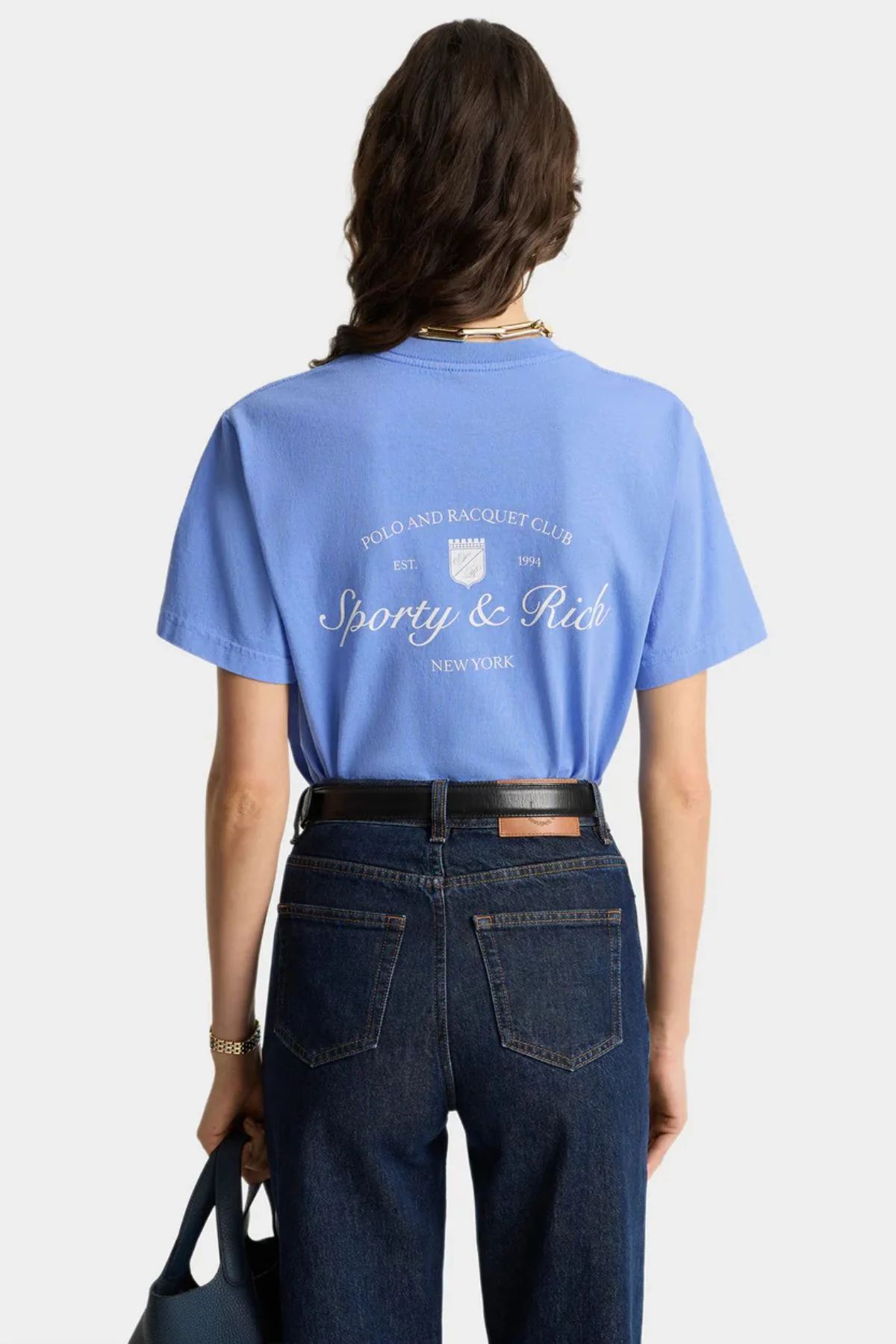 Sporty & Rich Syracuse T-Shirt - Flax Blue - Image 2