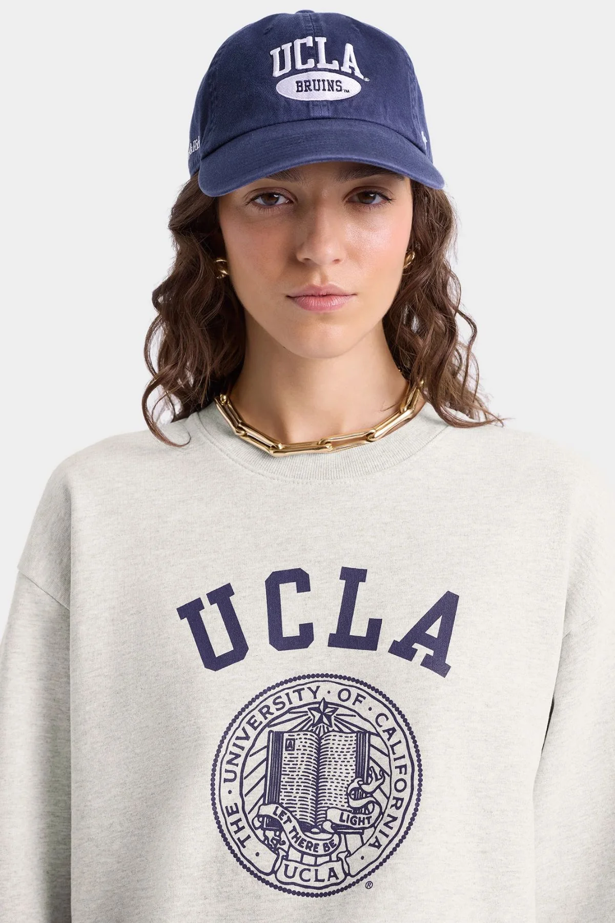 Sporty & Rich UCLA Crest Crewneck - Heather Grey - Image 5
