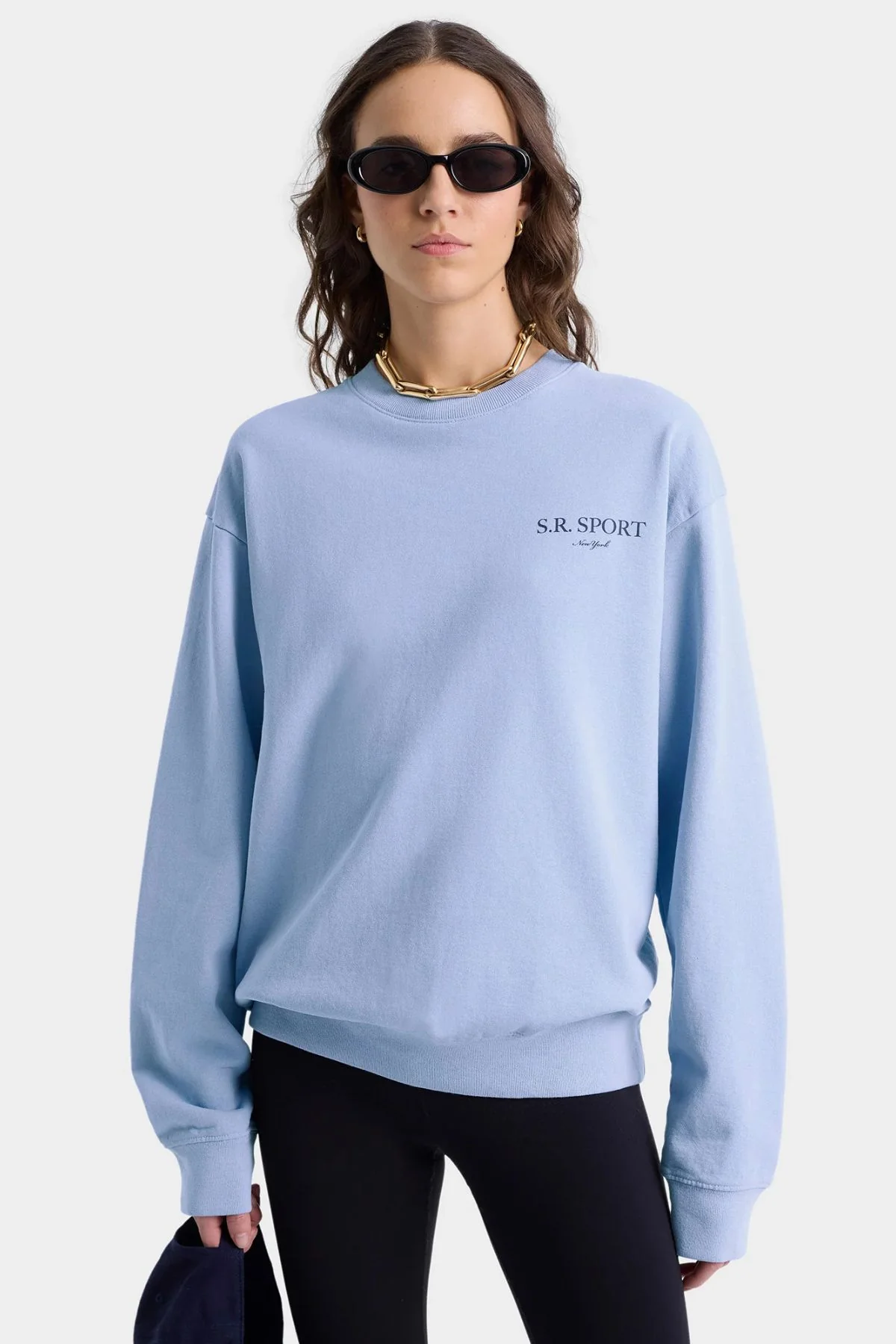 Sporty & Rich Wimbledon Crewneck - Washed Hydrangea - Image 3