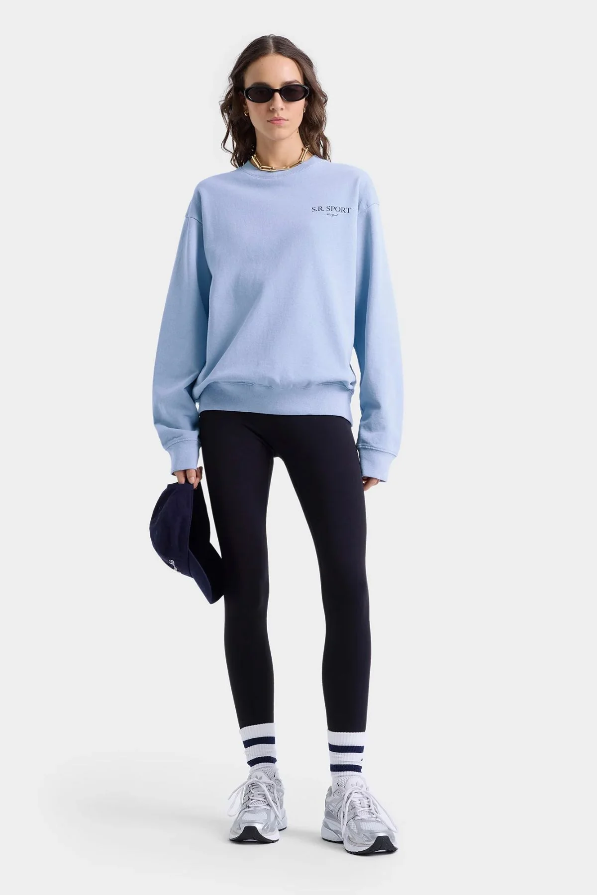 Sporty & Rich Wimbledon Crewneck - Washed Hydrangea - Image 4