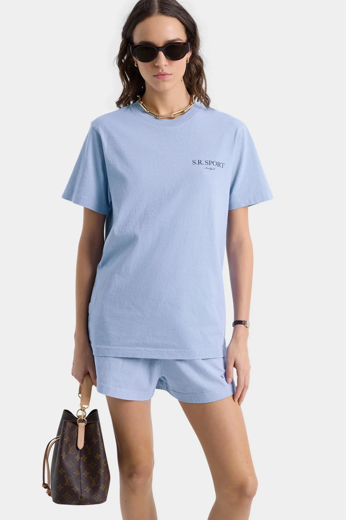 Sporty & Rich Wimbledon T-Shirt - Washed Hydrangea - Image 3
