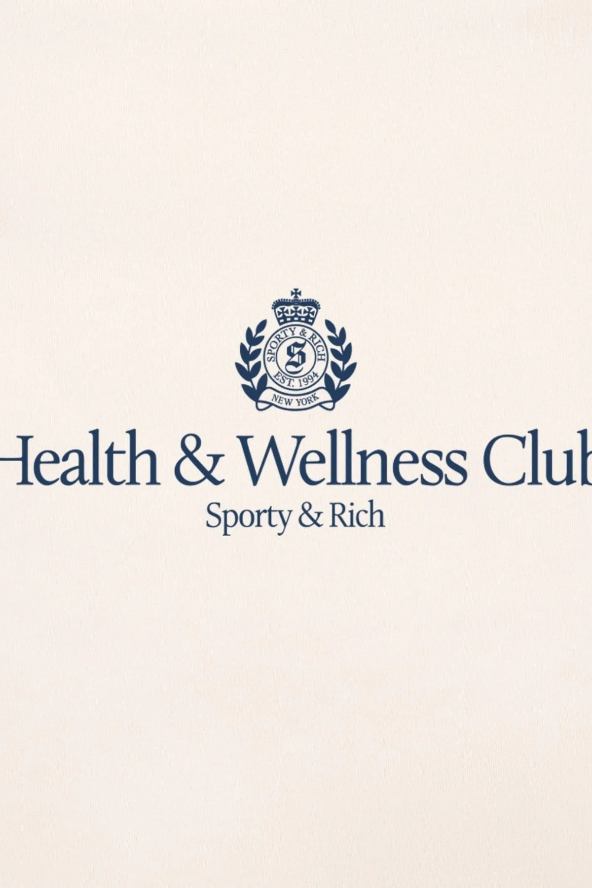 Sporty & Rich H&W Crest Crewneck - Cream - Image 9