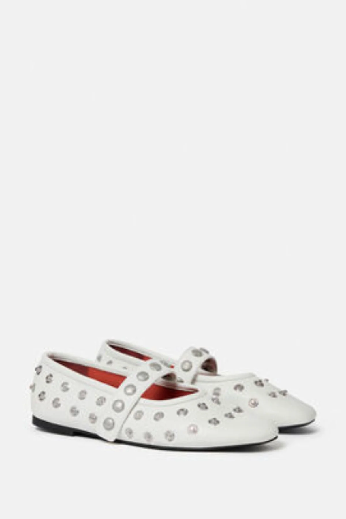 Stella McCartney Ryder Alter Stretch Studded Ballet - White - Image 3