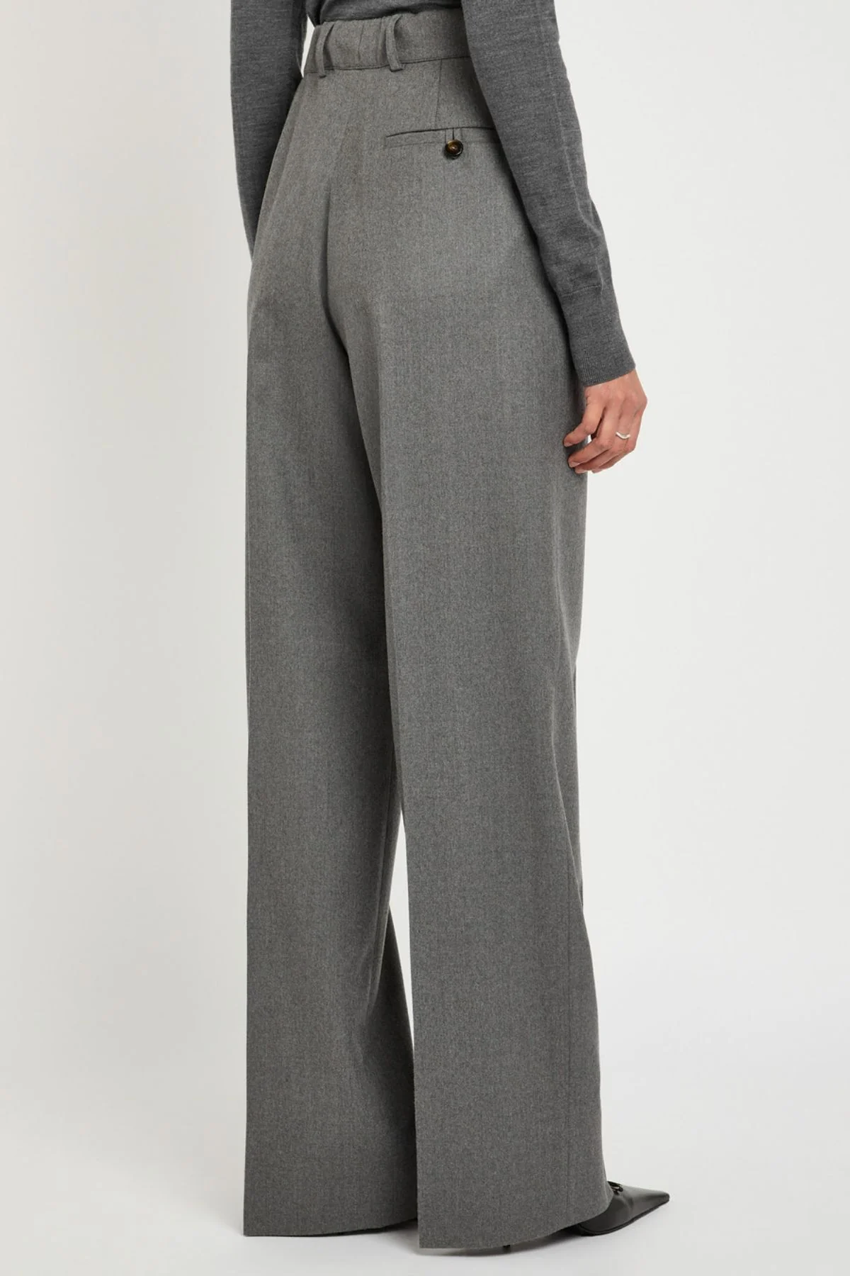 Stella McCartney Belted Trouser - Grey Melange - Image 3