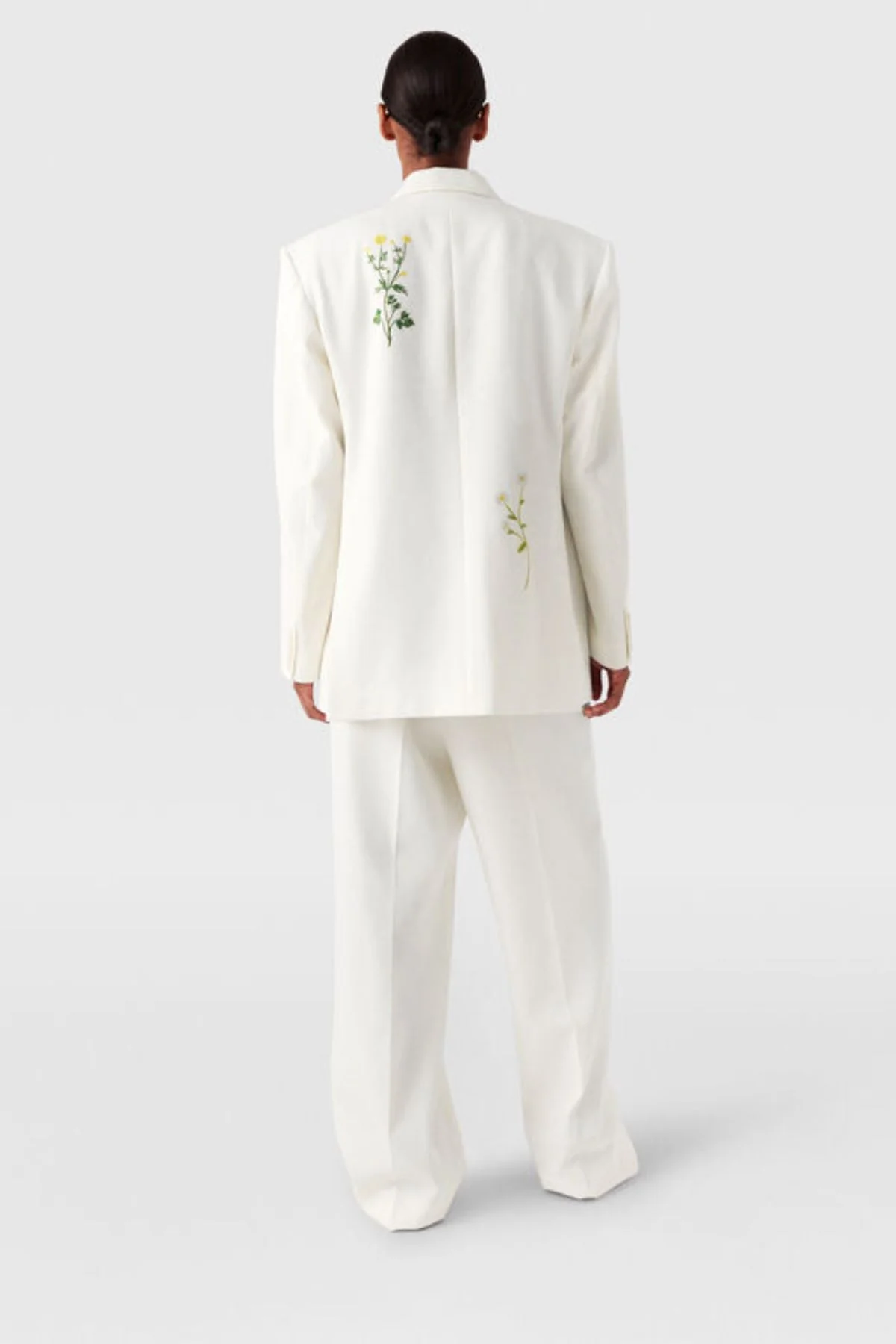 Stella McCartney Floral Double Breasted Blazer - Cream - Image 4