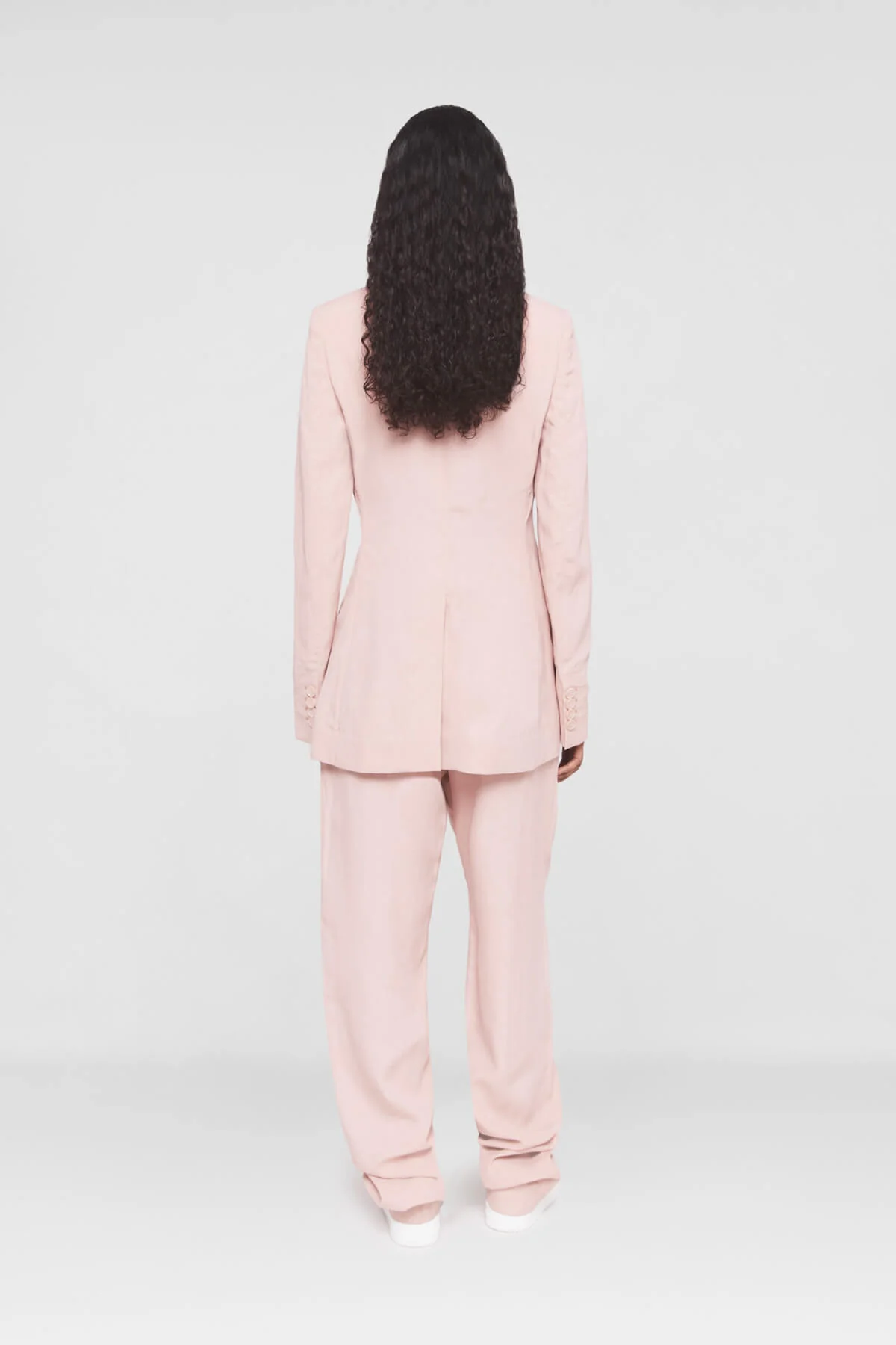 Stella McCartney Fluid Linen Pleat Front Trousers - Rose - Image 3
