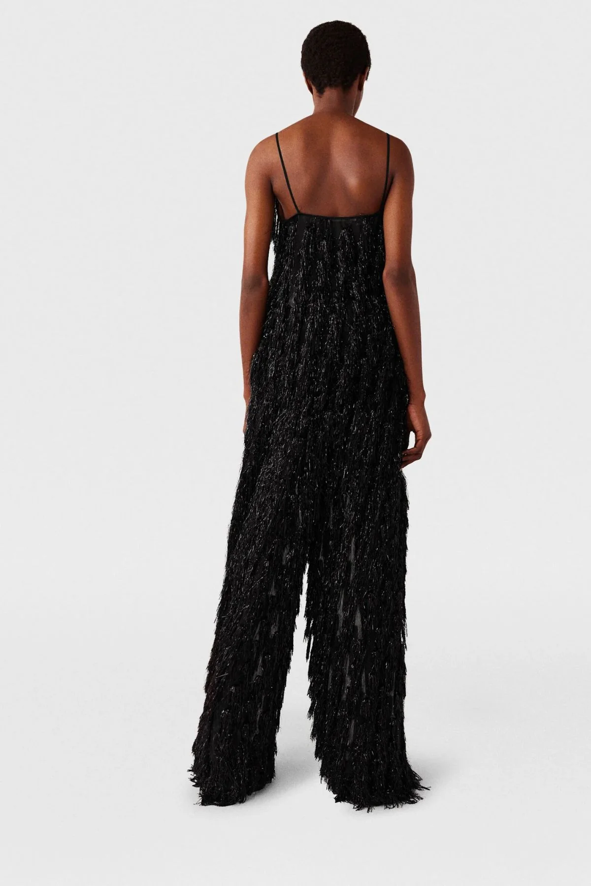 Stella McCartney Glitter Tassels Cami Top - Black Glitter - Image 5
