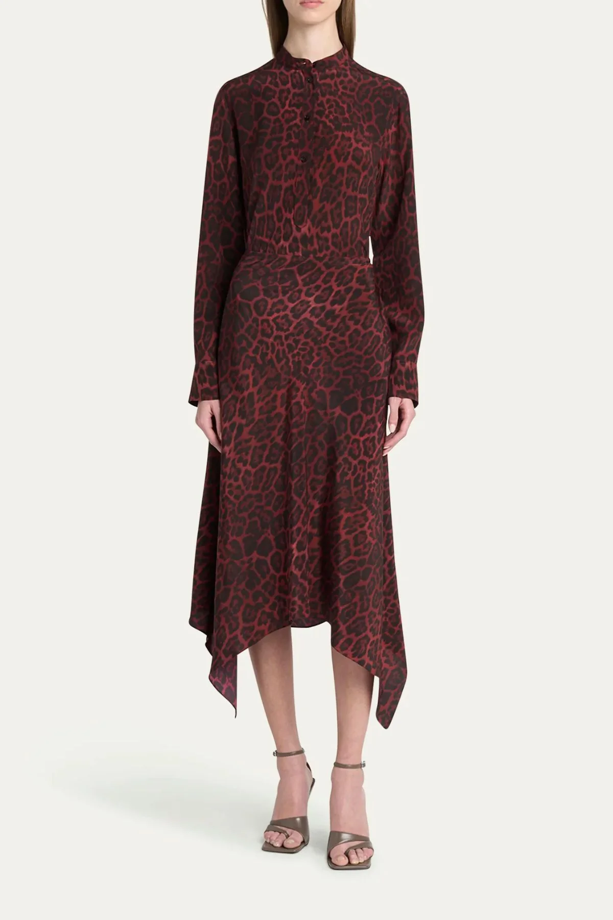 Stella McCartney Leopard Print LS Top - Berry - Image 2