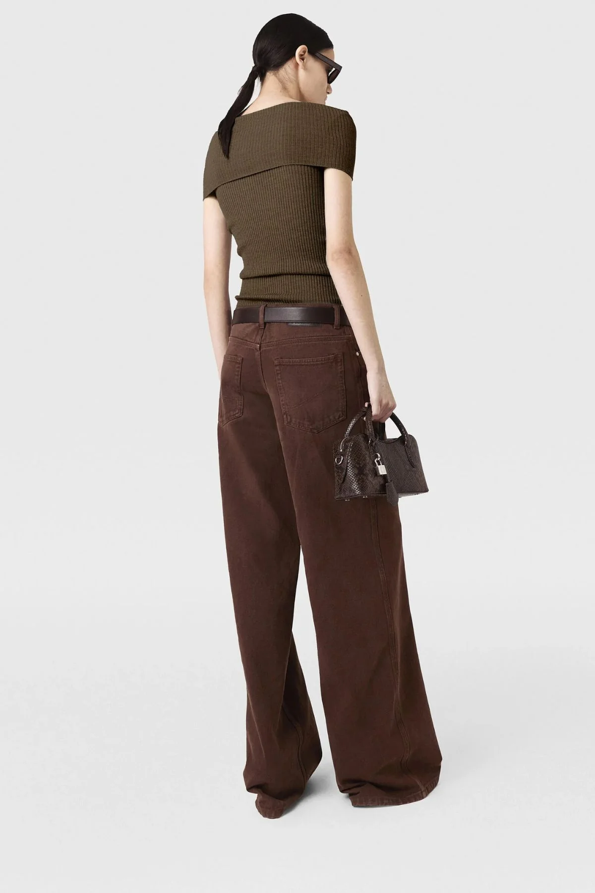 Stella McCartney Off Shoulder Top - Olive - Image 3